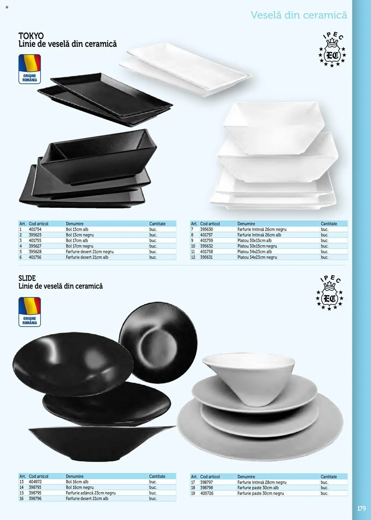 Noul catalog Metro – valabil de la 17.09.2025 | Pagină: 179 | Produse: Bol, Farfurie, Paste