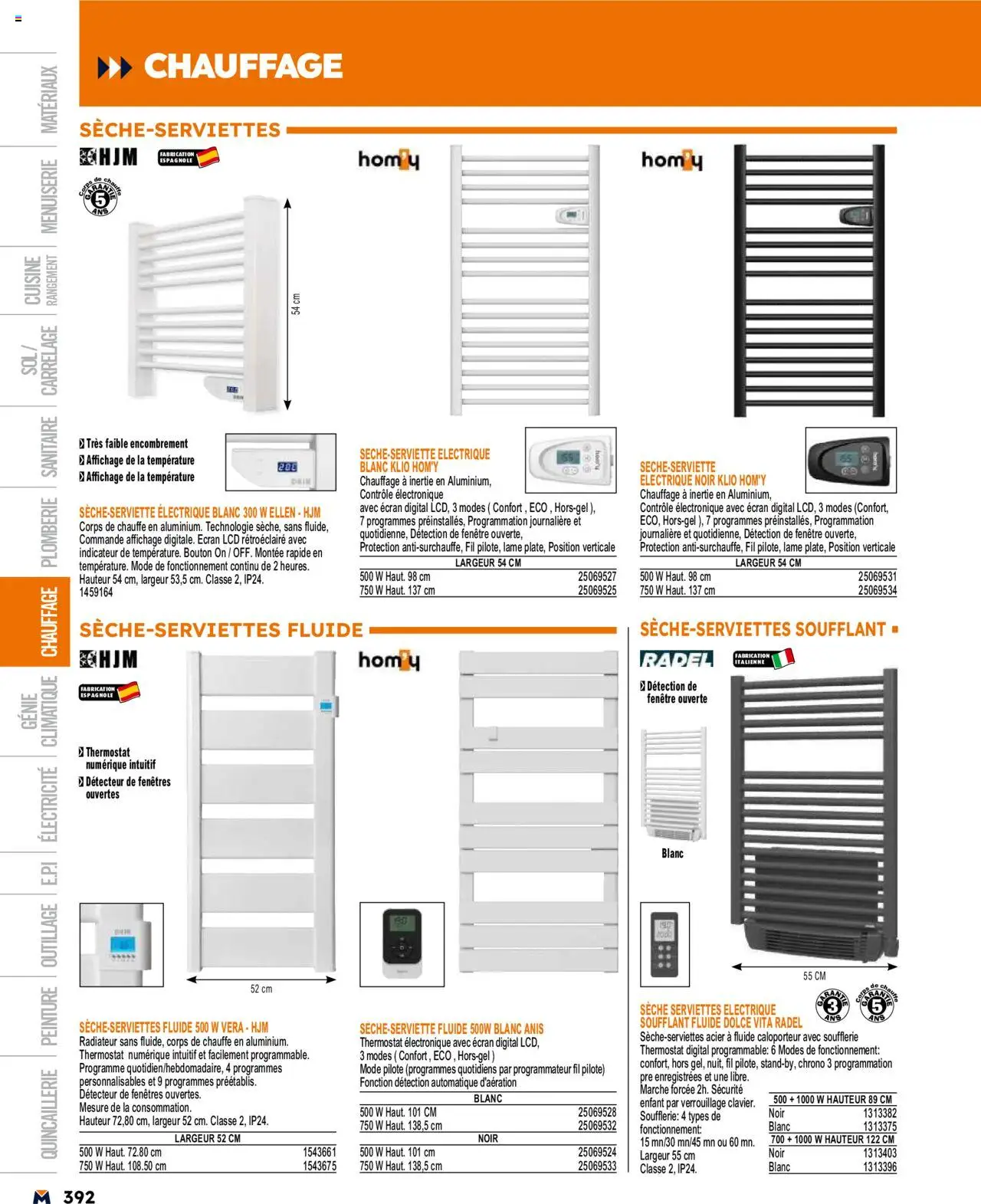  | Page: 392 | Produits: Seche serviettes, Radiateur