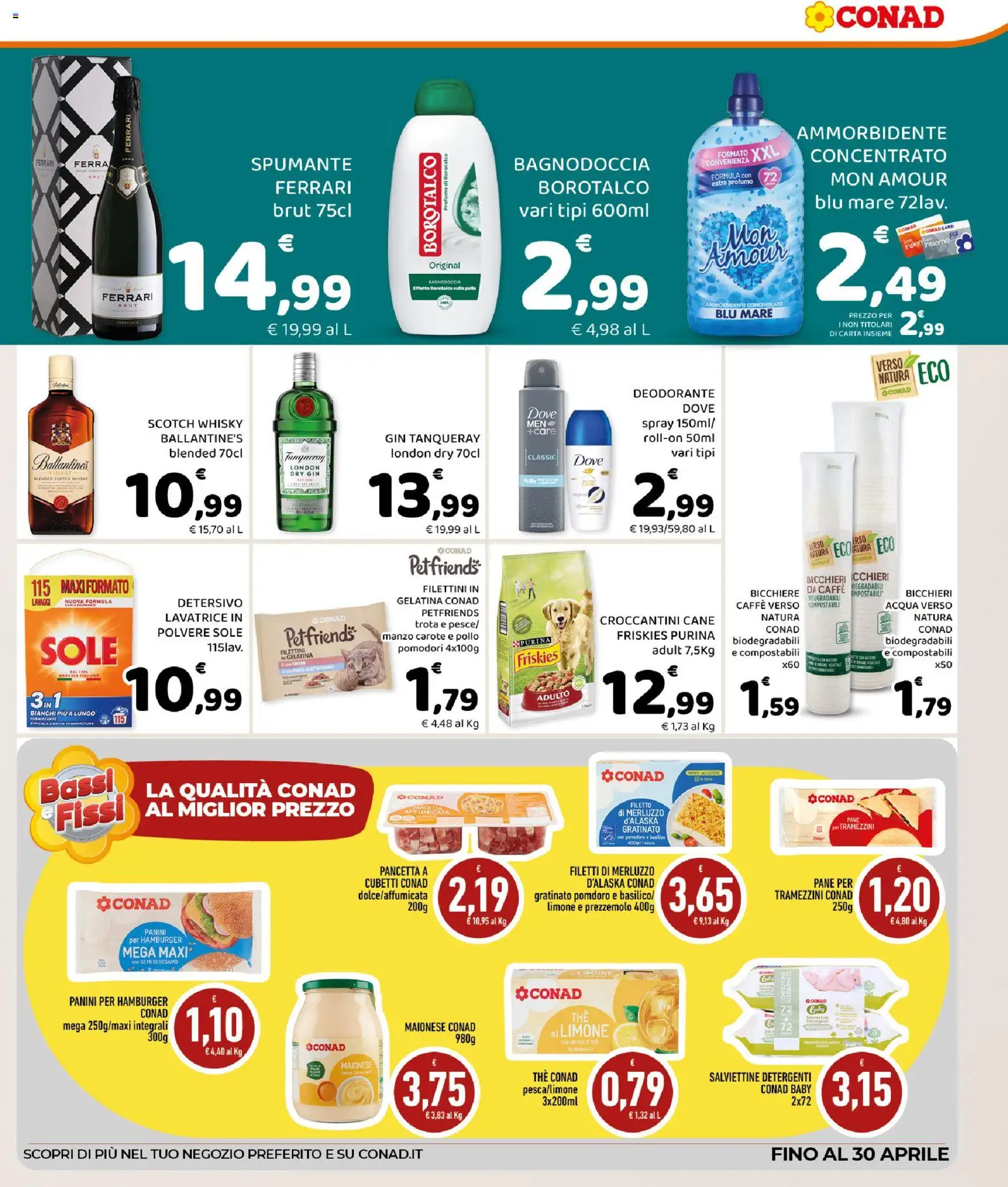 Volantino Conad del 30.03.2026 | Pagina: 5 | Prodotti: Pancetta, Pomodori, The, Spumante