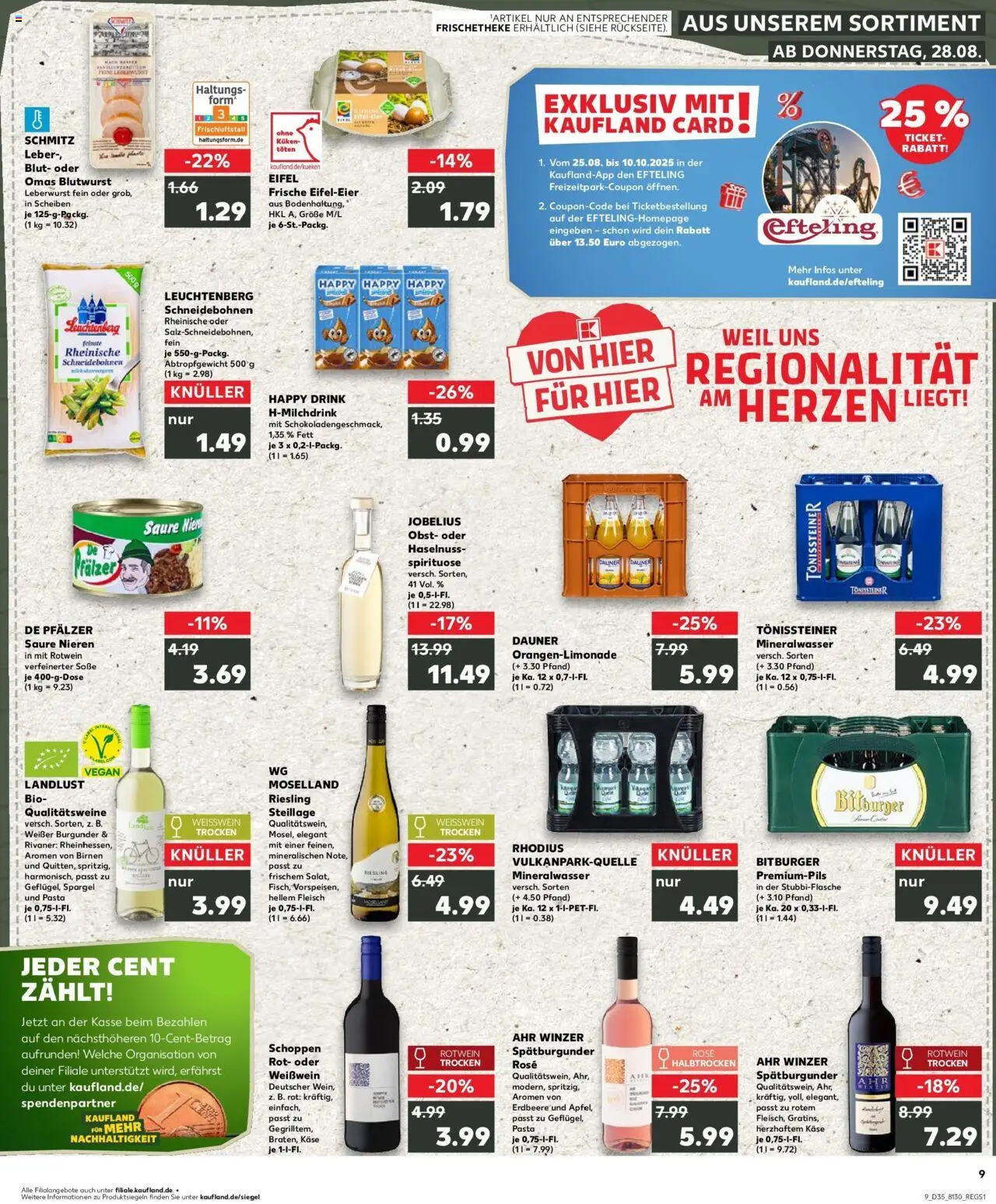 Kaufland prospekt Sinzig	 - gültig ab dem 31.08.2025 | Seite: 20 | Produkte: Bitburger, Käse, Soße, Pasta