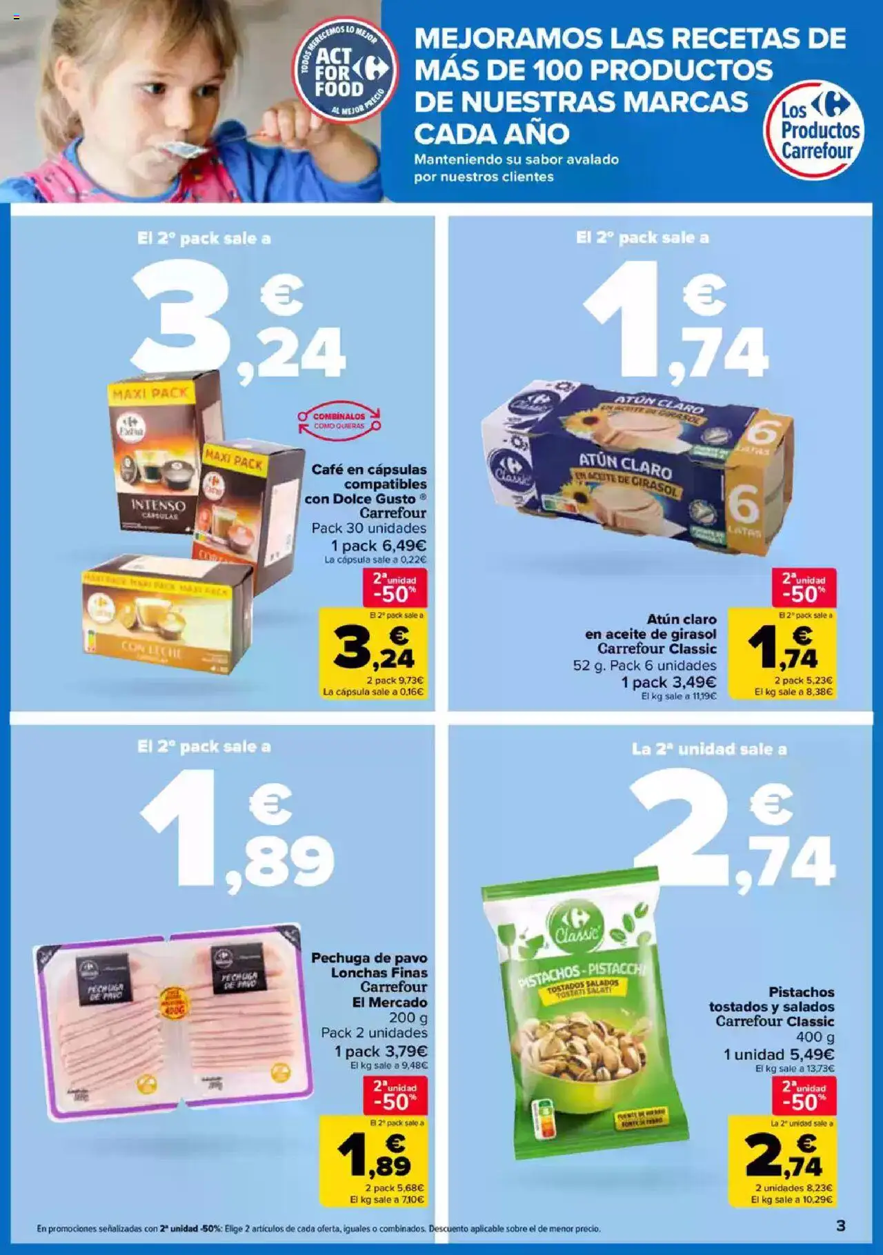 Carrefour folleto │ válido desde el 08.08.2025 | Página: 3 | Productos: Aceite, Café, Aceite de girasol, Atún claro