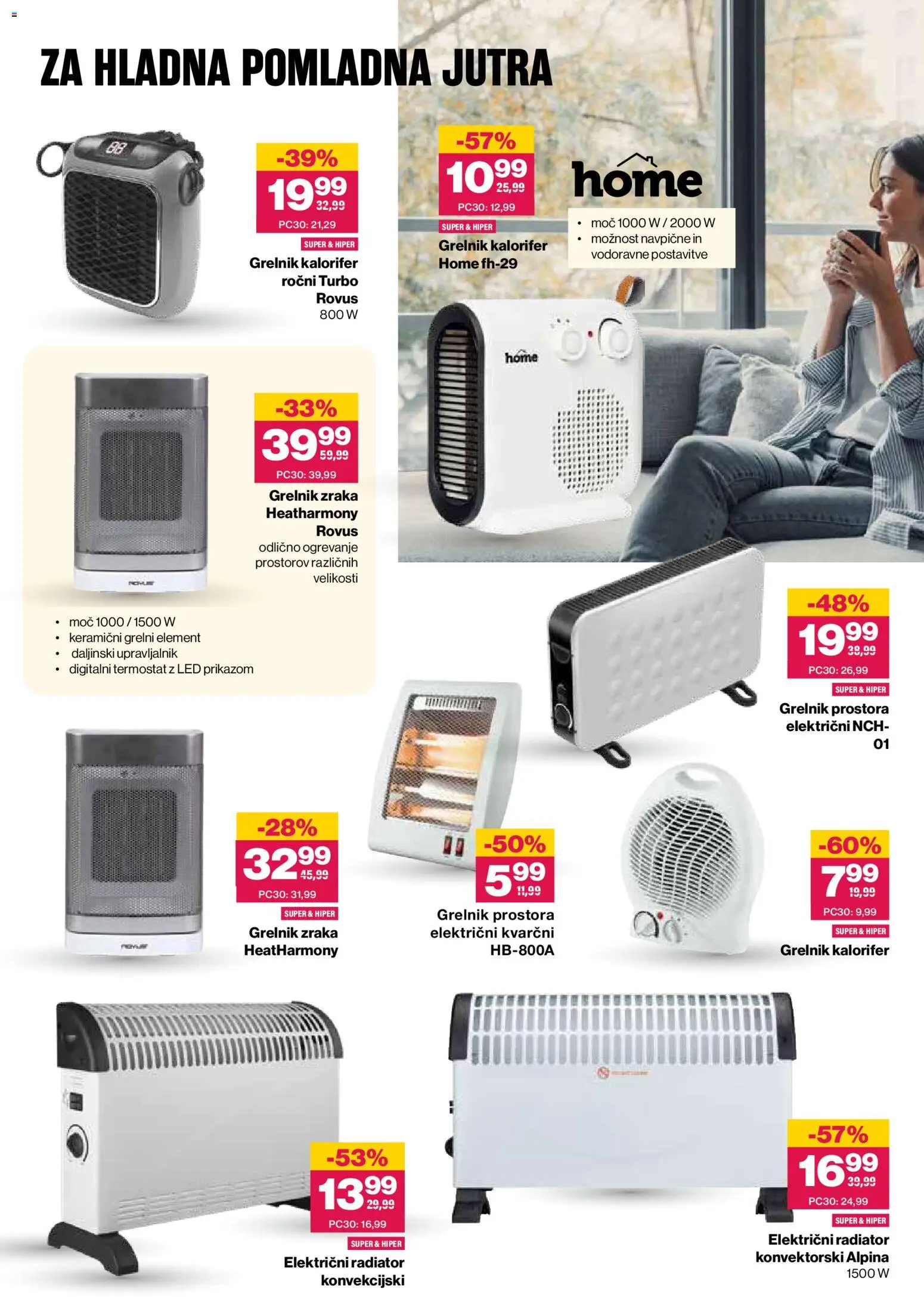 Novi Mercator katalog ponudbe – veljaven od 11.03.2026 | Stran: 32 | Izdelki: Radiator, Termostat, Električni radiator