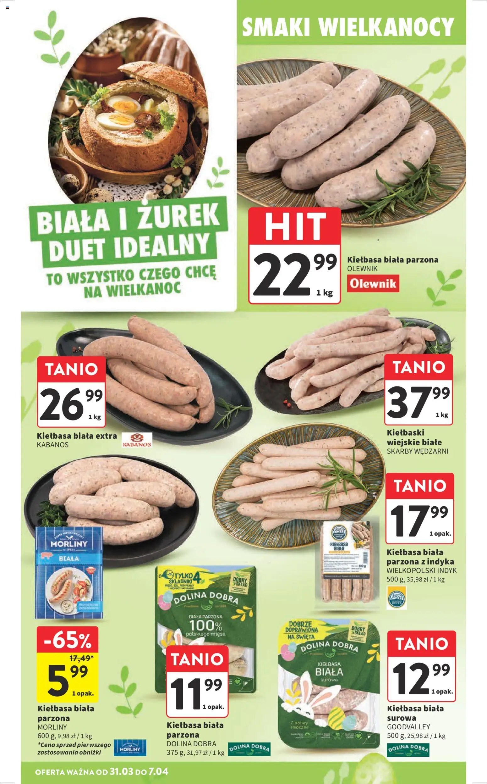 Intermarche gazetka od 31.03.2026 | Strona: 14 | Produkty: Kiełbasa, Zurek, Kiełbaski
