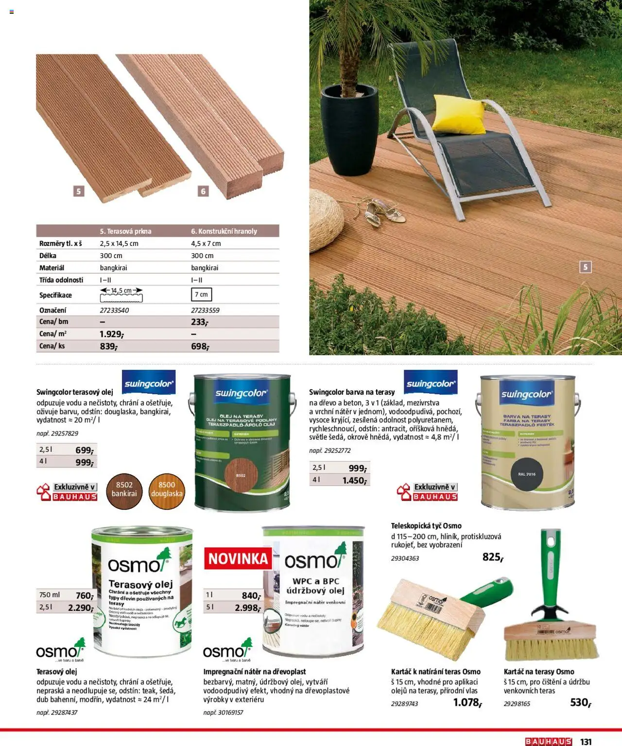 Bauhaus katalog Zahradní nábytek od 01.04.2025 | Strana: 131 | Produkty: Olej, Kartáč