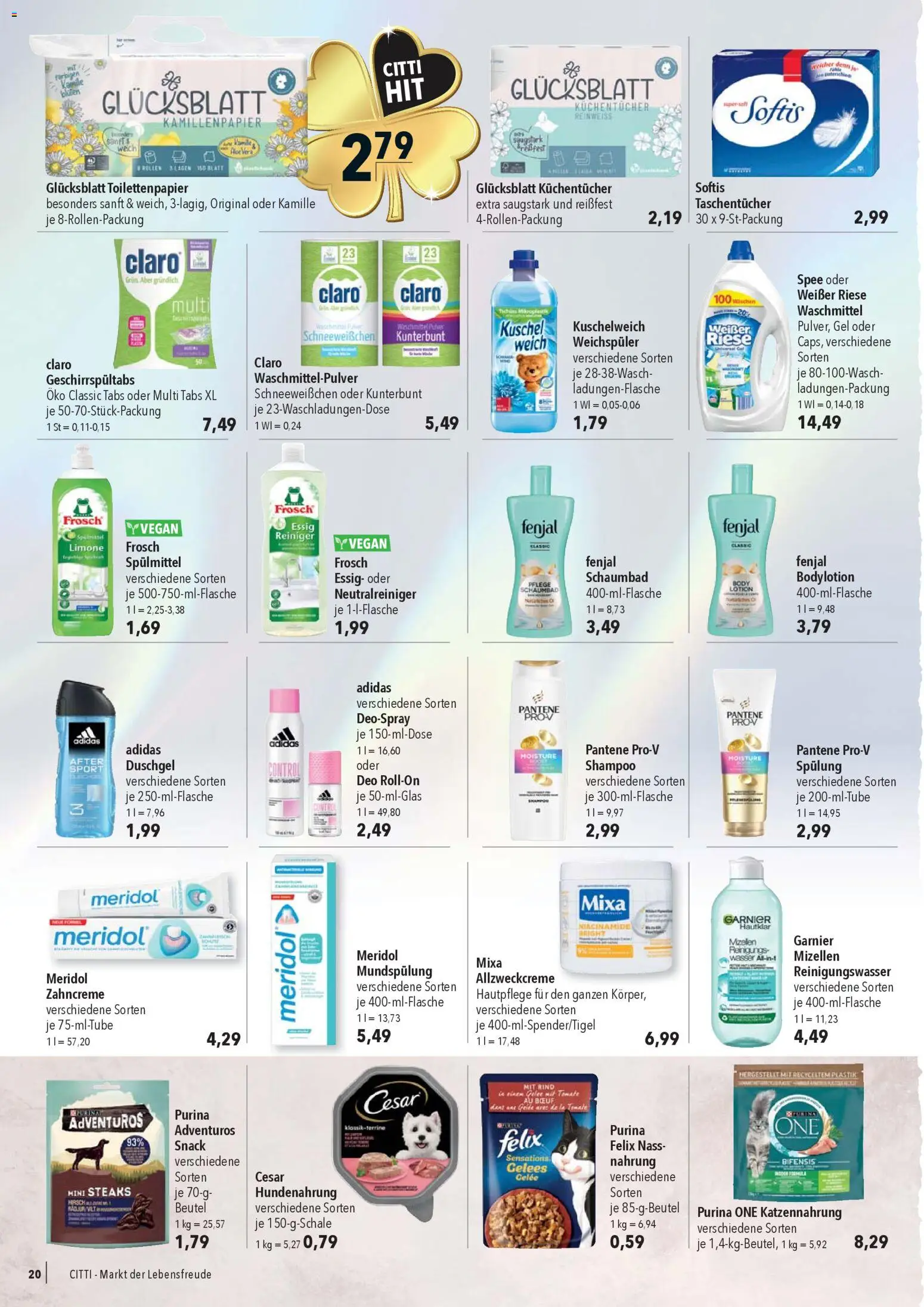 CITTI Markt Prospekt 	 – gültig ab 27.12.2025 | Seite: 22 | Produkte: Duschgel, Waschmittel, Deospray, Toilettenpapier
