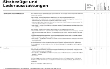 Audi Q7 - gültig ab dem 10.12.2024 | Seite: 56 | Produkte: Sitzgarnitur