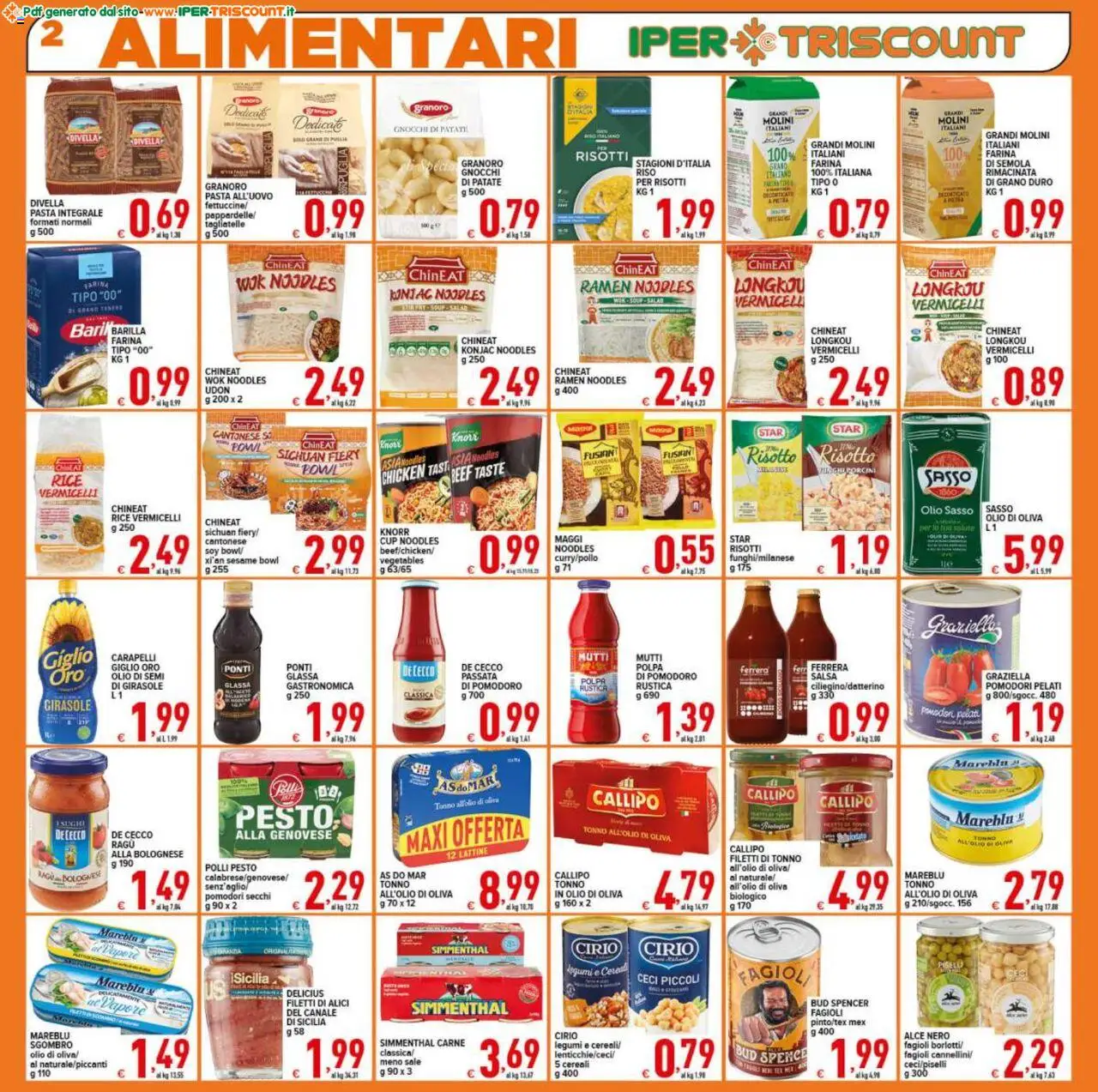 Volantino Ipertriscount del 17.09.2025 | Pagina: 2 | Prodotti: Patate, Sale, Tonno, Gnocchi