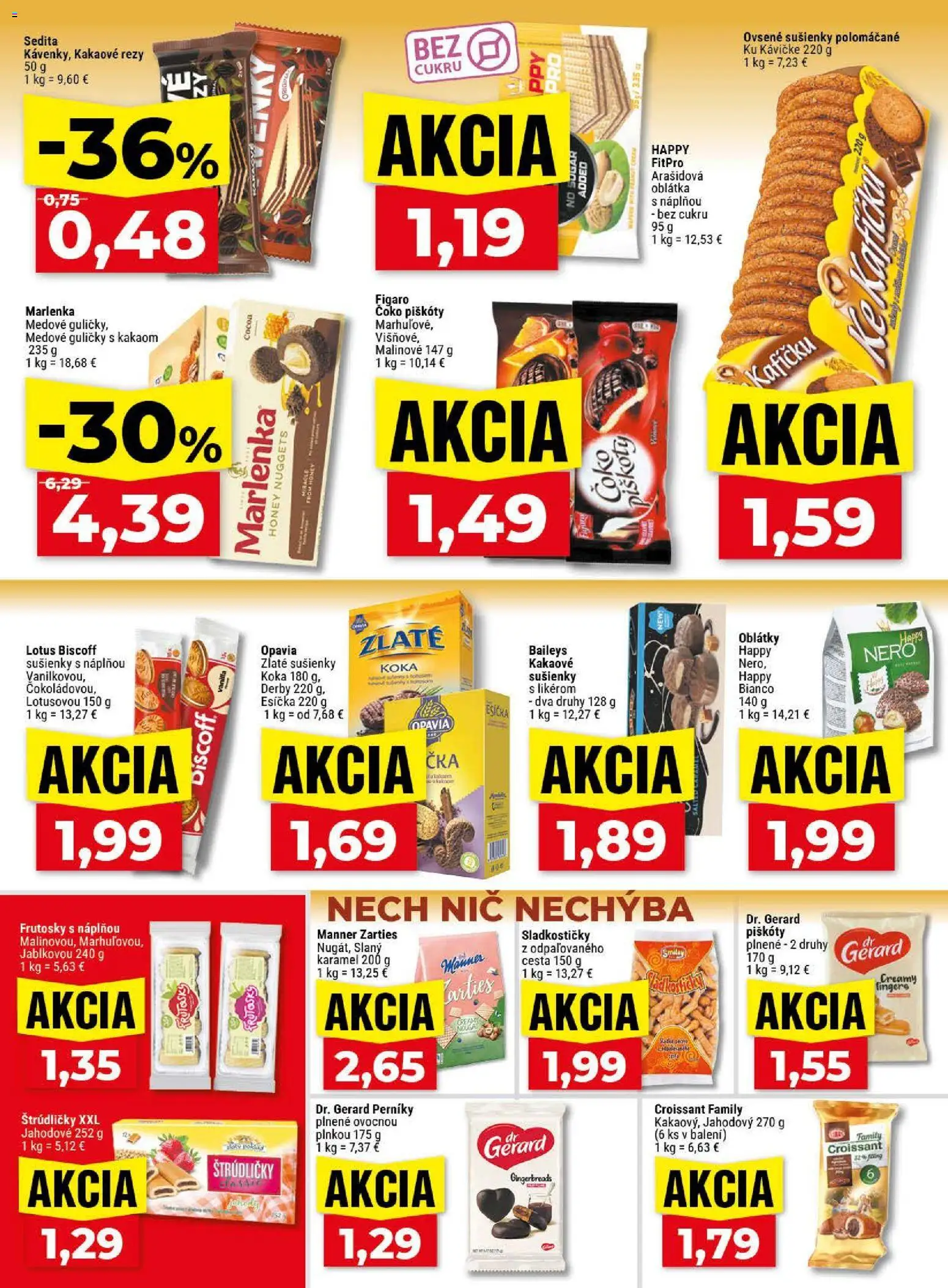 Nové Klas akcie – leták je platný od 20.04.2026 | Strana: 19 | Produkty: Croissant, Marlenka, Baileys