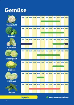 Lidl  Saisonkalender - Obst und Gemüse ab 01.01.2026 gültig | Seite: 4