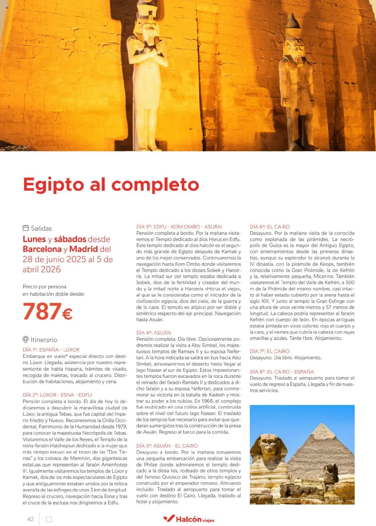 Halcón Viajes Egipto │ válido desde el 01.07.2025 | Página: 42 | Productos: Navegación