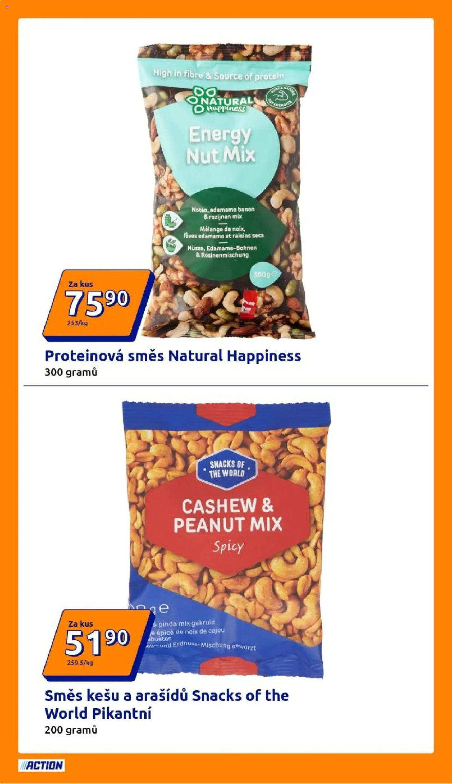 Action leták od 08.04.2026 | Strana: 20 | Produkty: Kešu, Edamame, Protein