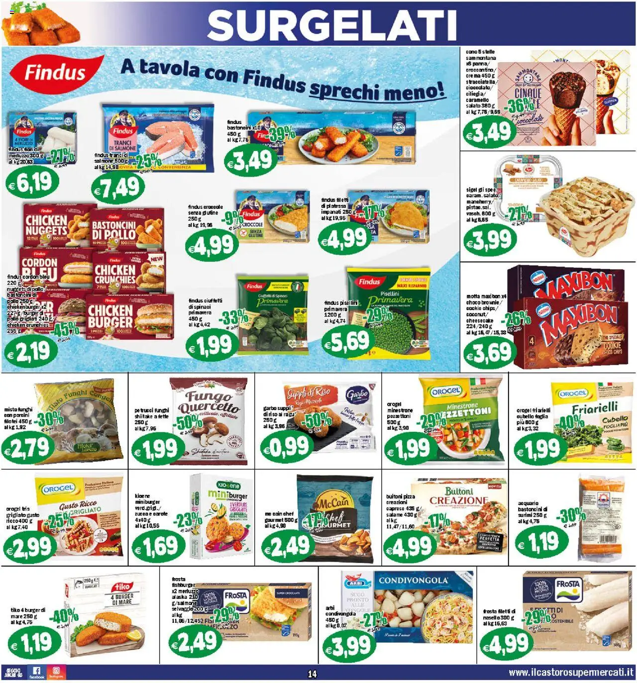 Volantino Il Castoro del 25.07.2025 | Pagina: 14 | Prodotti: Merluzzo, Ragú, The, Friarielli