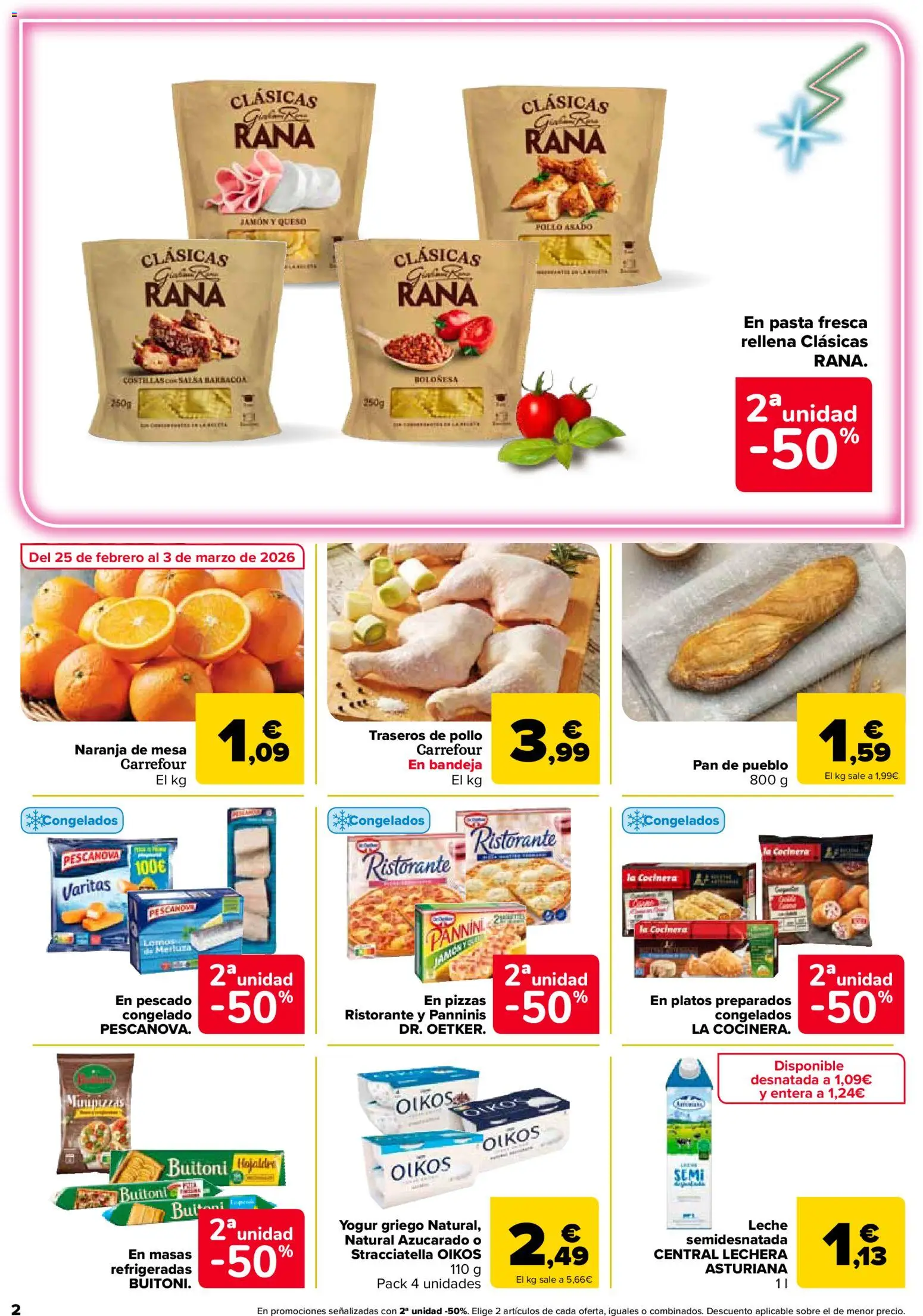 Carrefour Express folleto │ válido desde el 25.02.2026 | Página: 2 | Productos: Yogur, Jamón, Μαγειρική εστία, Pasta