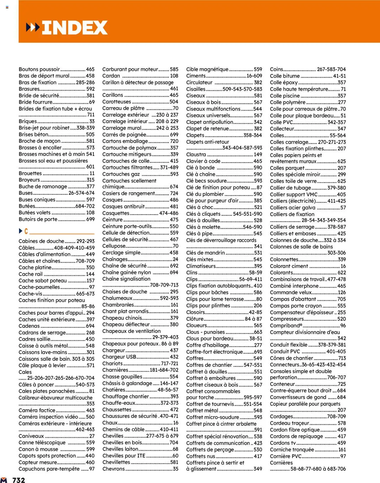  | Page: 732 | Produits: Clavier, Mousse, Plâtre, Caméra