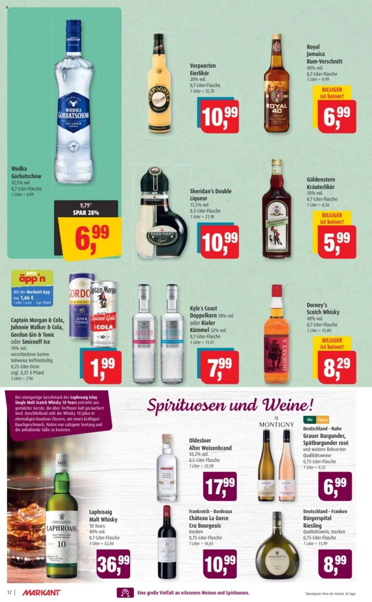 Markant Prospekt 	 – gültig ab 08.09.2025 | Seite: 12 | Produkte: Cola, Captain morgan, Gin, Johnnie walker