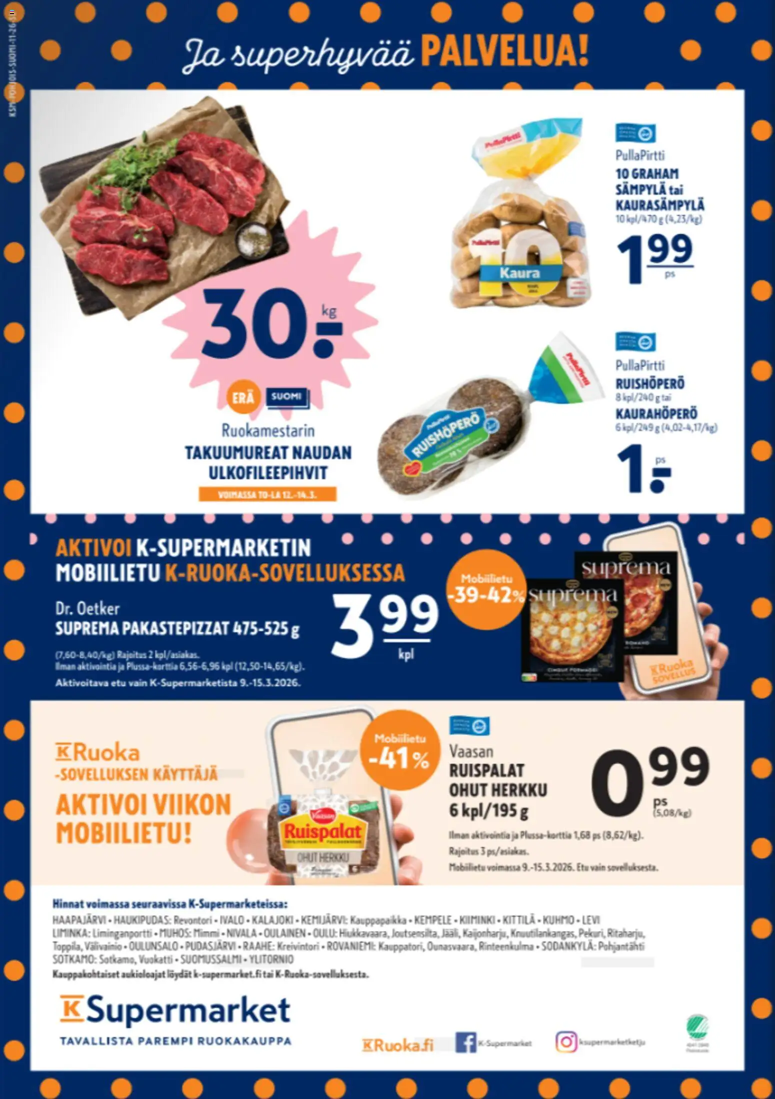 K-Supermarket tarjoukset – voimassa 12.03.2026 alkaen | Sivu: 4 | Tuotteet: Kaura