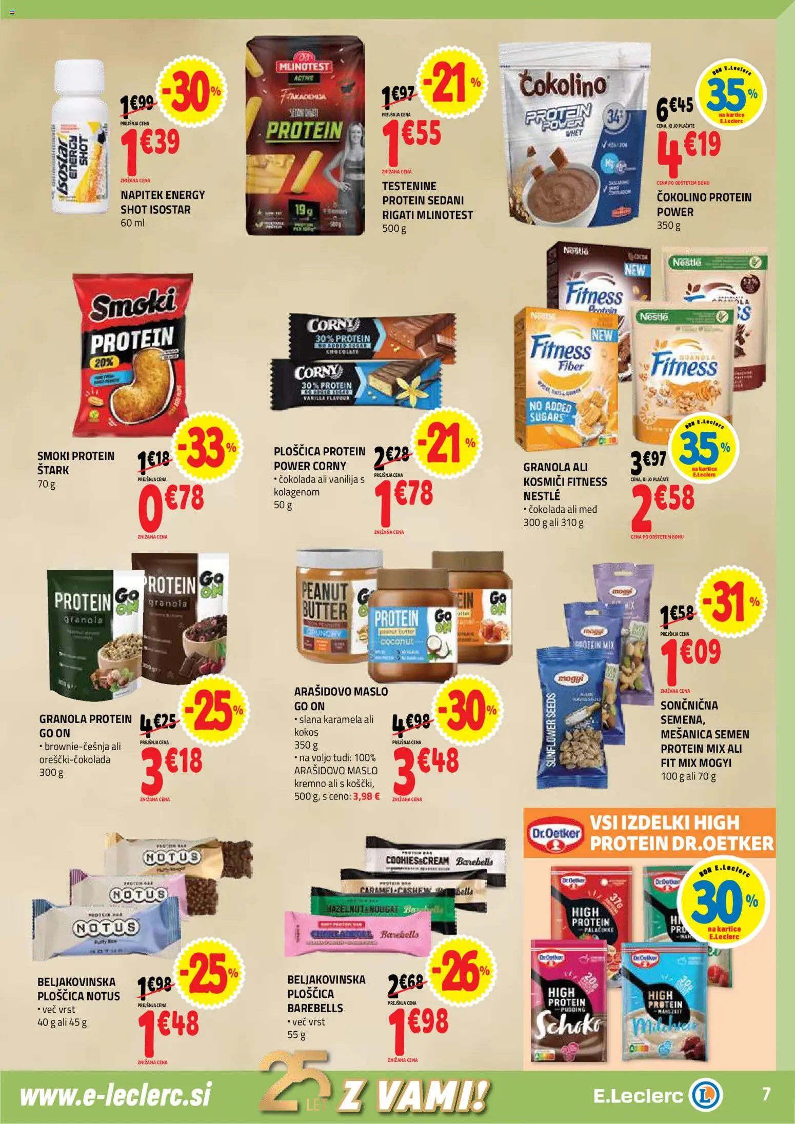 Novi E.leclerc katalog ponudbe – veljaven od 07.01.2026 | Stran: 7 | Izdelki: Čokolino, Cokolada, Kosmici, Testenine