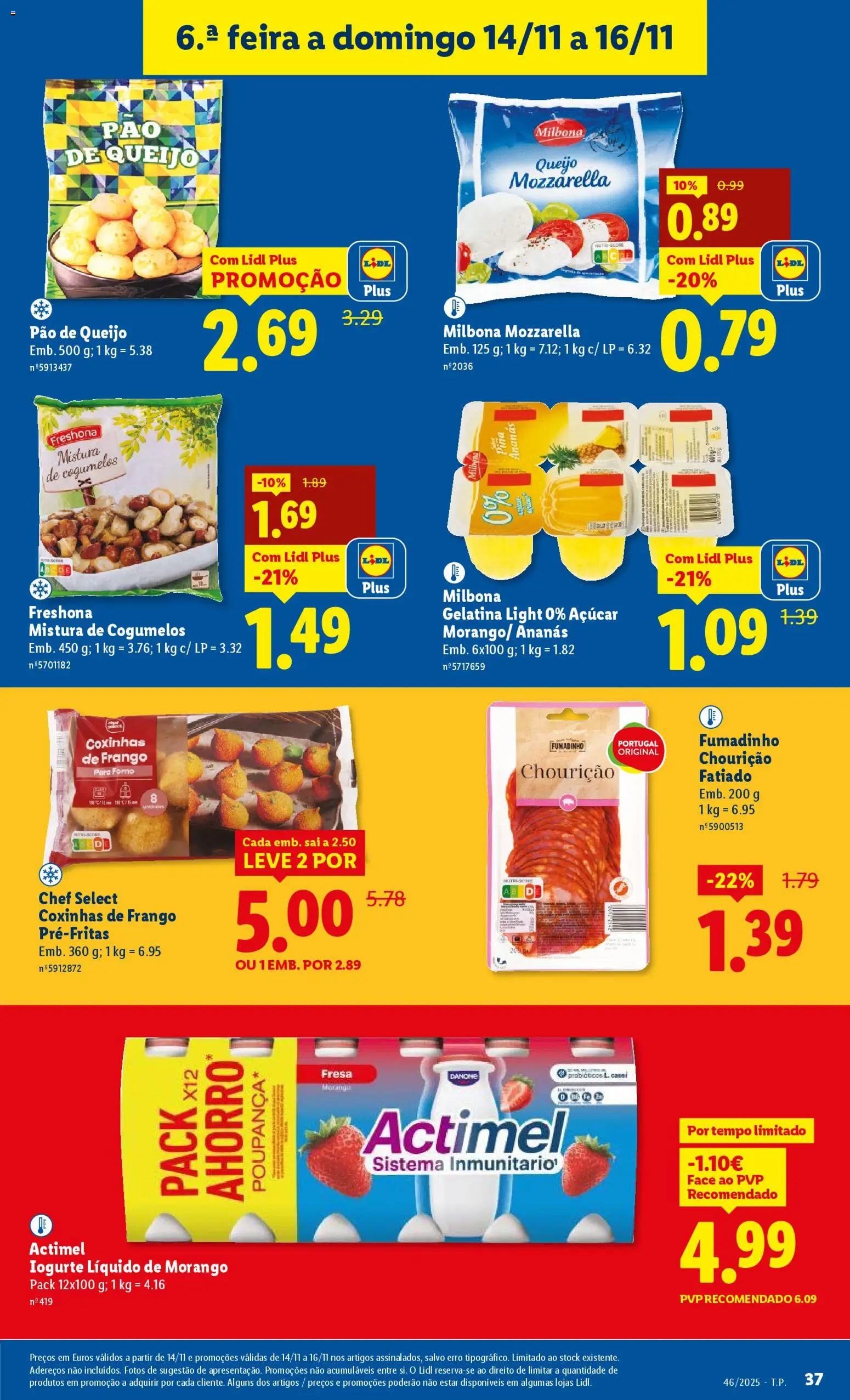Lidl folheto │ válido de 10.11.2025 | Página: 37 | Produtos: Frango, Gelatina, Pão de queijo, Iogurte