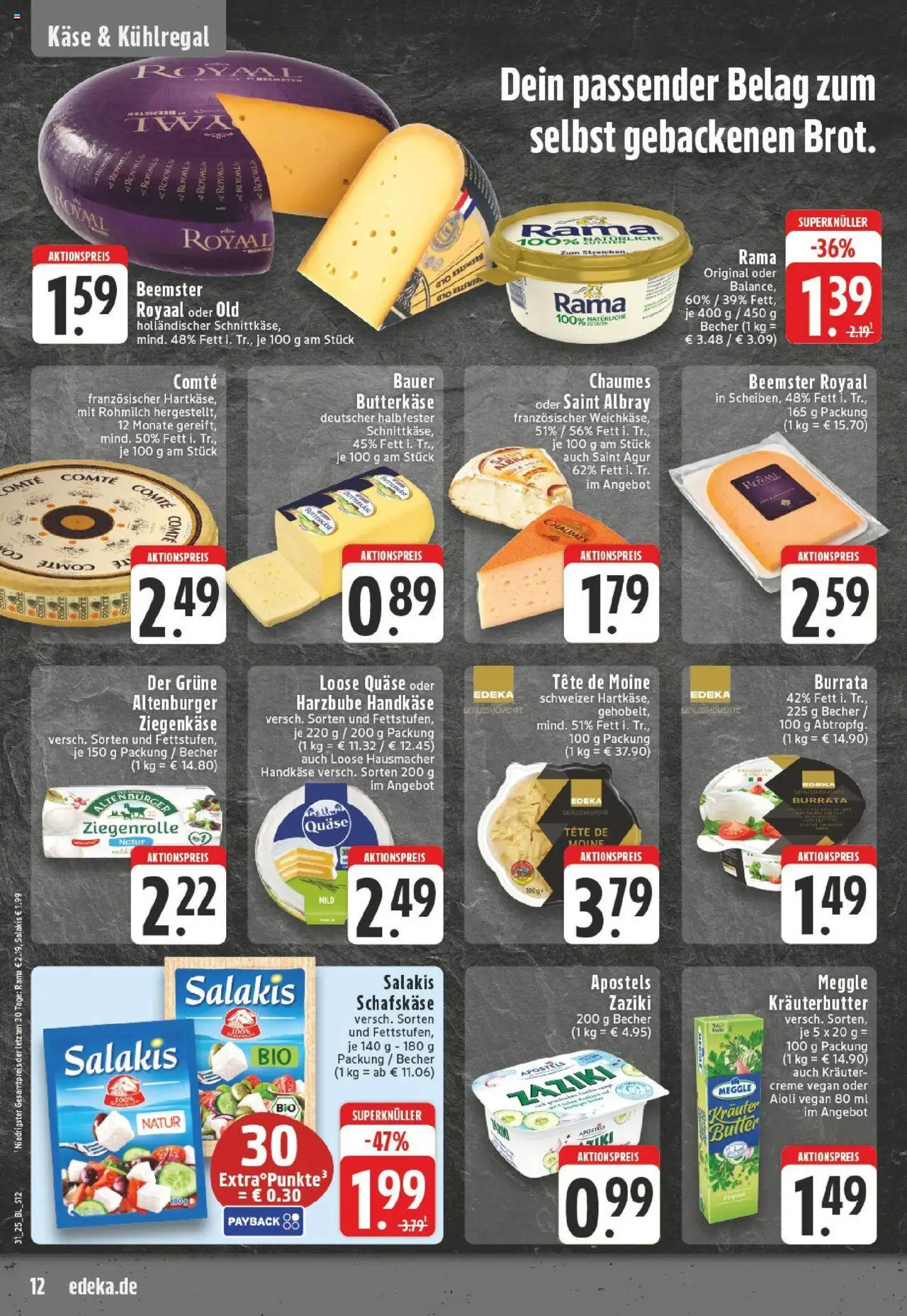 Edeka prospekt Bergheim	 - gültig ab dem 27.07.2025 | Seite: 12 | Produkte: Rama, Feta, Butter, Creme