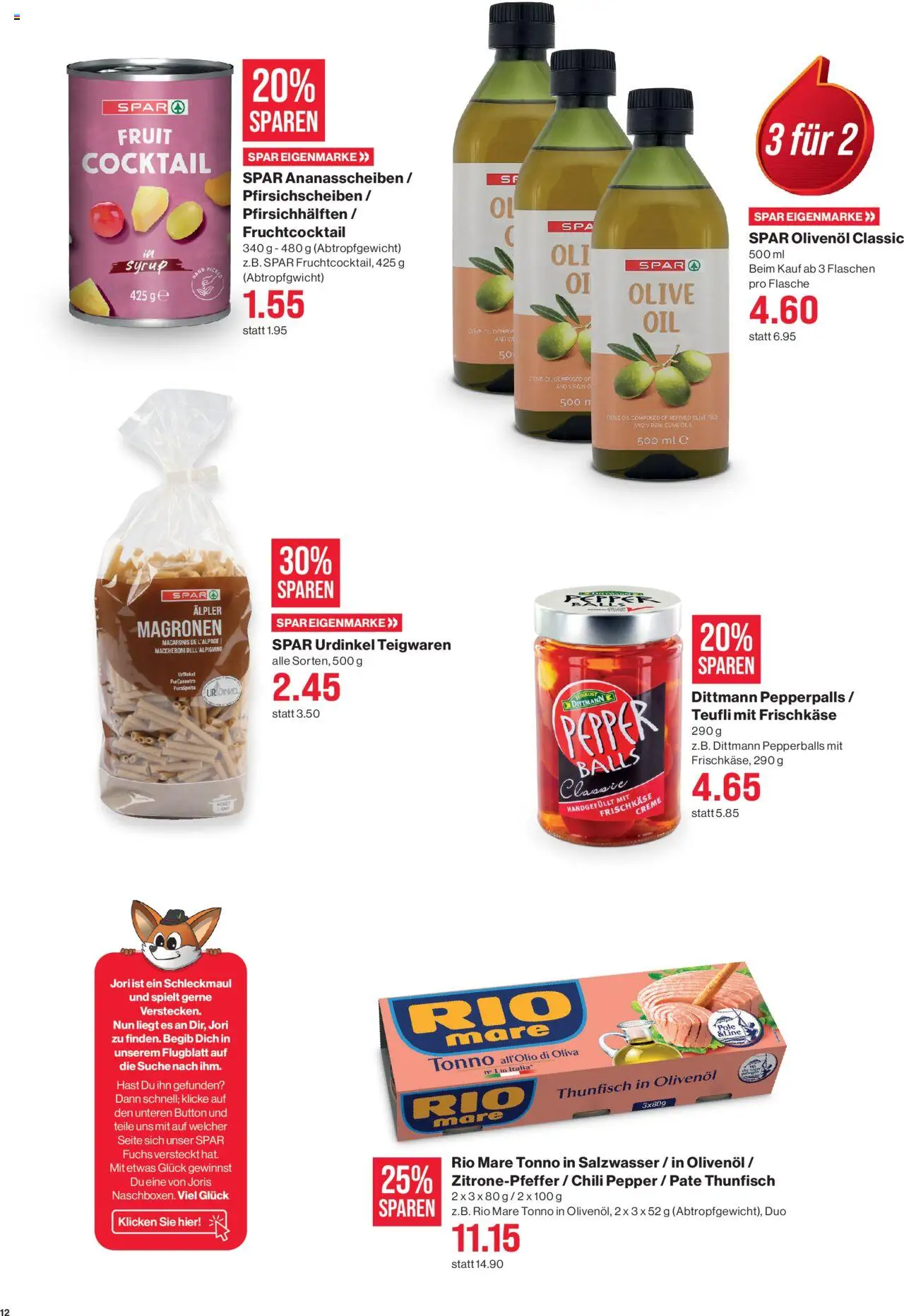 SPAR Aktionen ab 14.08.2025 | Seite: 12 | Produkte: Teigwaren, Chili, Creme