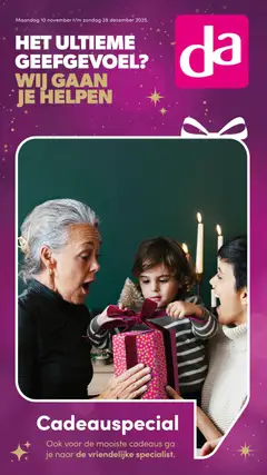 Da - Dadeauspecial - Voorbeeld van een folder van Da, geldig van 10.11.2025