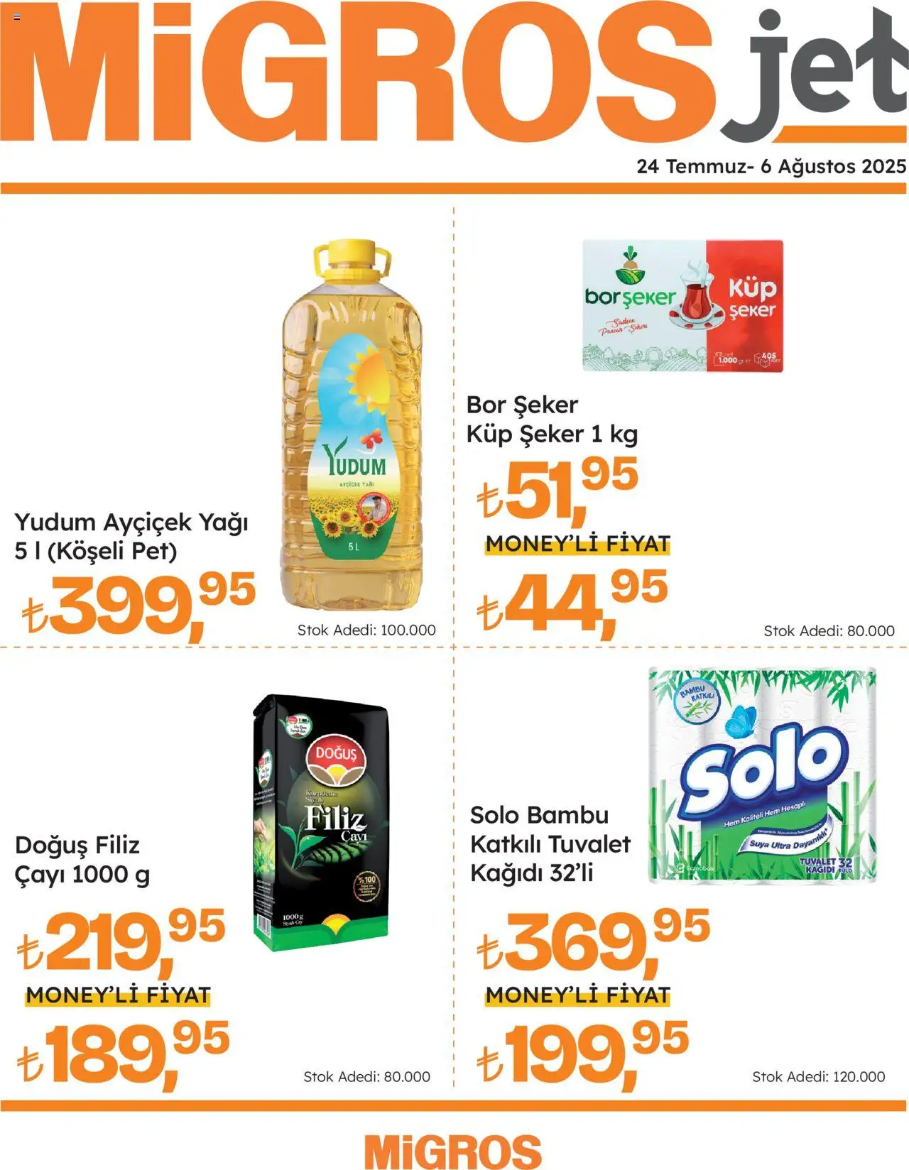 Migros Katalog - Migros Jet Dijital - 24.07.2025 tarihinden itibaren geçerlidir | Sayfa: 1 | Ürünler: Tuvalet, Şeker, Pancar, Küp şeker