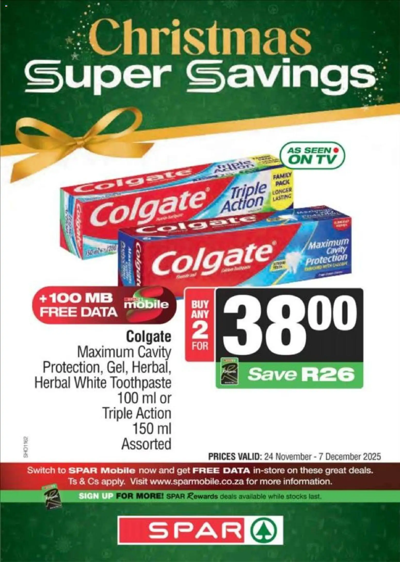 New KWIKSPAR catalogue – valid from 24.11.2025 | Page: 12 | Products: Data, TV, Switch, Toothpaste