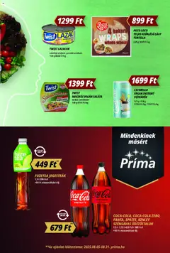 CBA Príma akciós ujság - amely érvényes a következő dátumtól: 21.08.2025 | Oldal: 9 | Termékek: Tonhal, Lazac, Cukor, Citrom