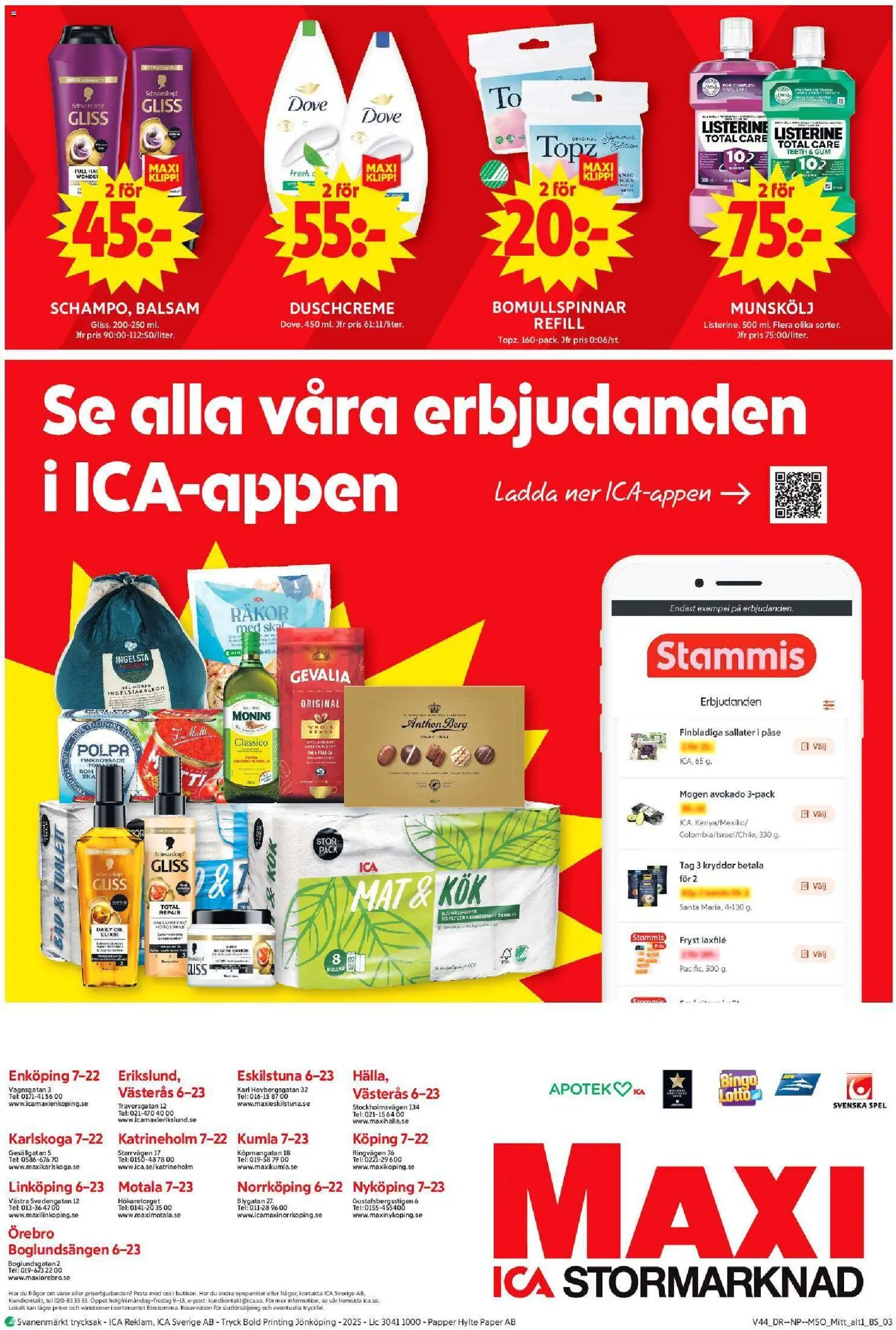 ICA Maxi reklamblad aktuell från 27.10.2025 | Sida: 14 | Produkter: Balsam, Toalett, Tomater, Papper
