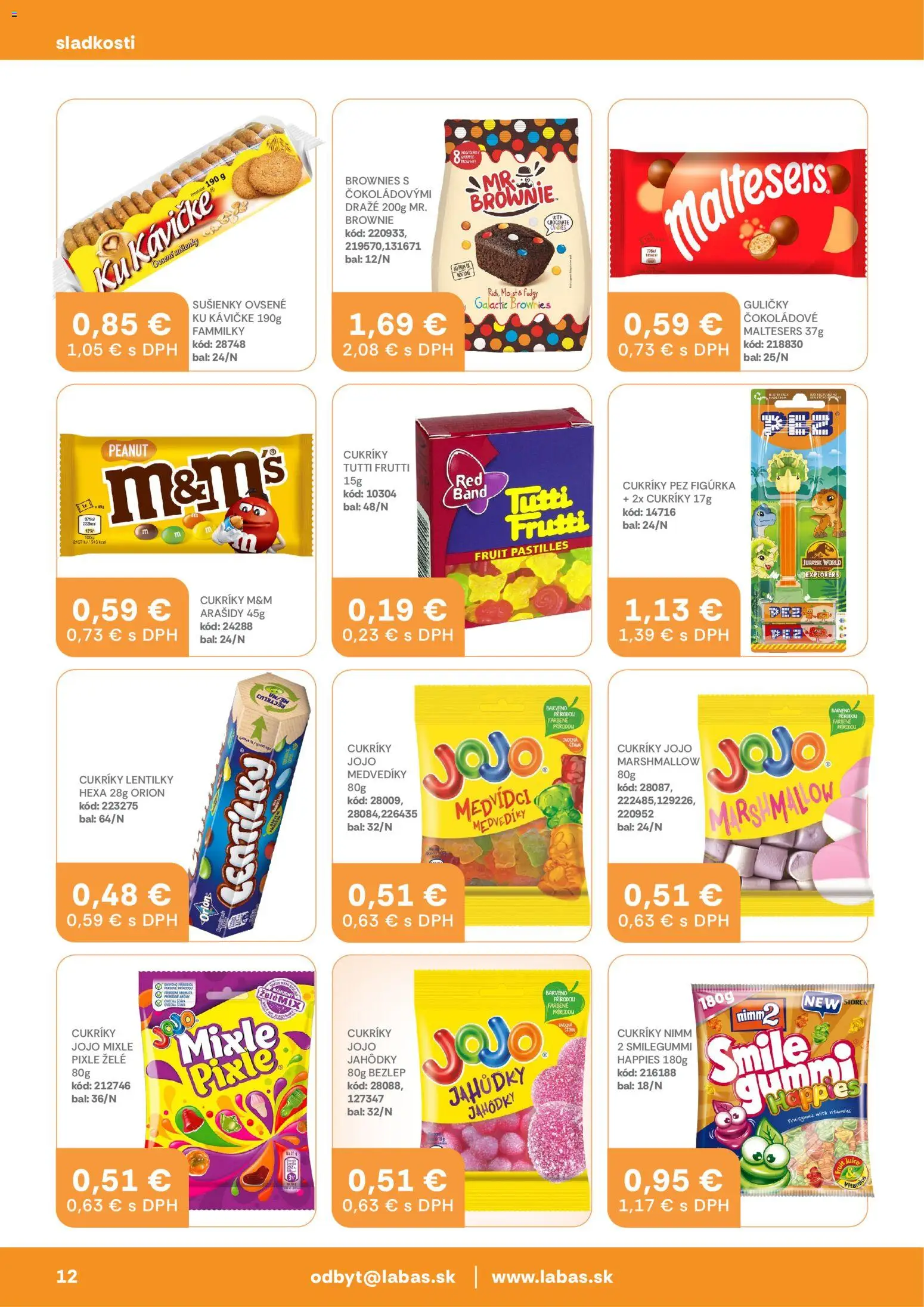 Nové Labaš akcie – leták je platný od 13.02.2026 | Strana: 12 | Produkty: Cukríky, Arašidy
