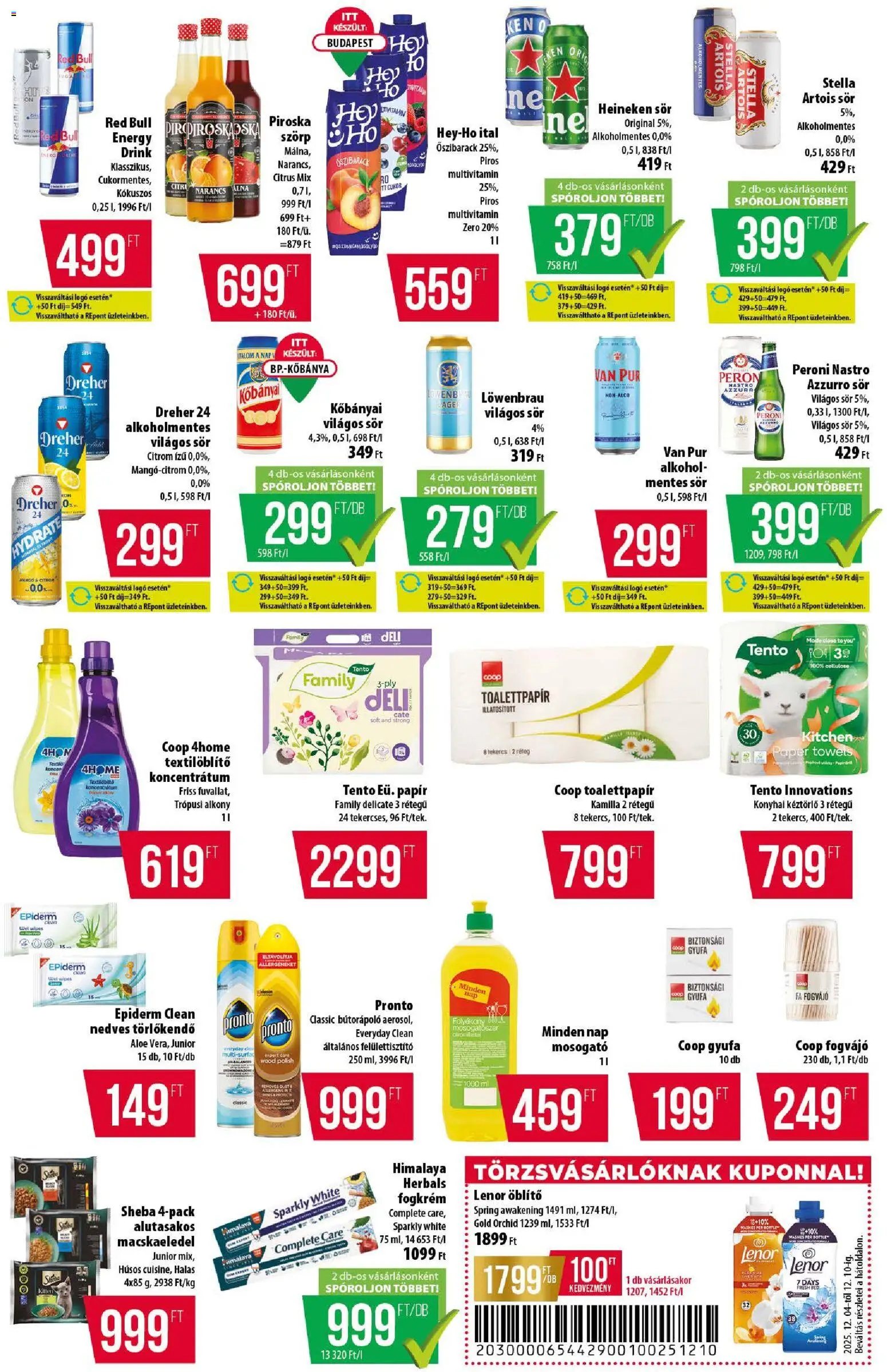 COOP akciós ujság - amely érvényes a következő dátumtól: 04.12.2025 | Oldal: 11 | Termékek: Szörp, Lime, Öblítő, Fogkrém