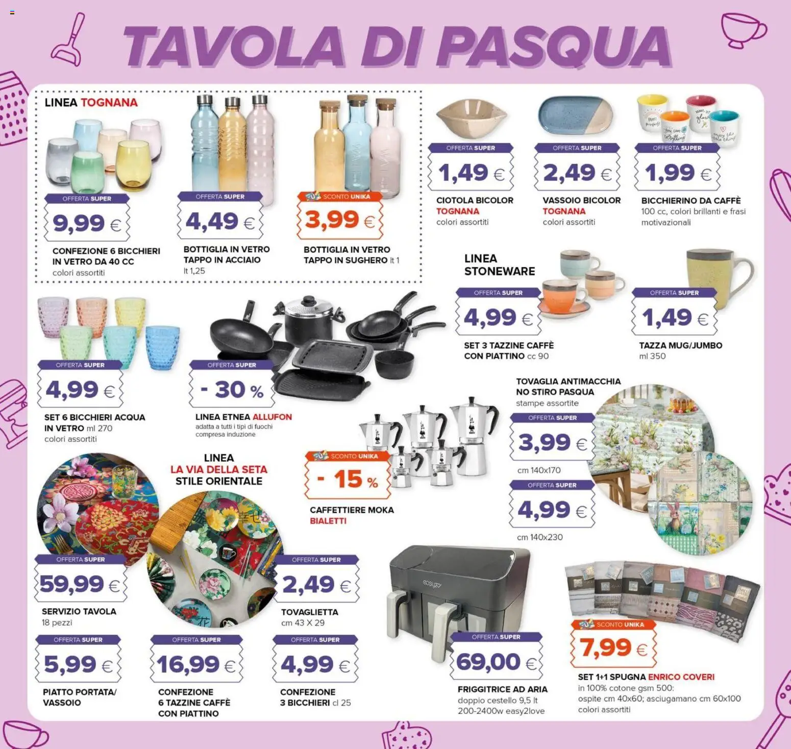 Volantino Oasi del 26.03.2026 | Pagina: 31 | Prodotti: Friggitrice, Asciugamano, Bottiglia, Ciotola