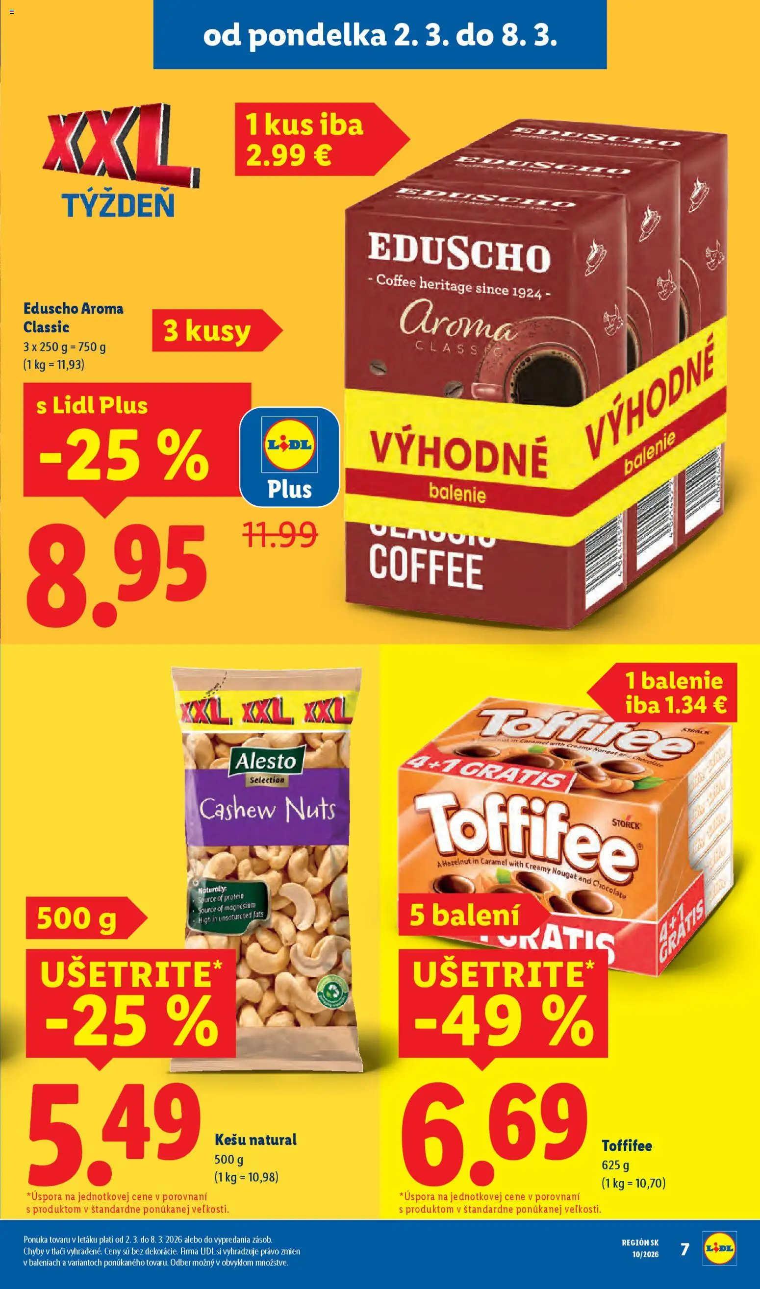 Nové Lidl akcie – leták je platný od 05.03.2026 | Strana: 47 | Produkty: Protein, Toffifee