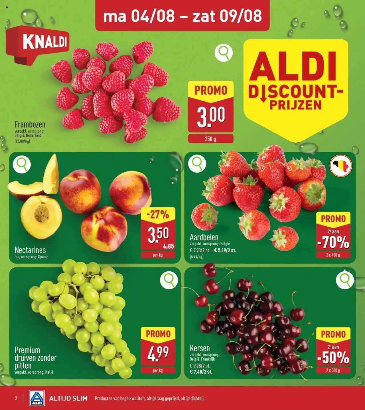 {H1} | Pagina: 2 | Producten: Pitten, Druiven, Frambozen, Nectarines