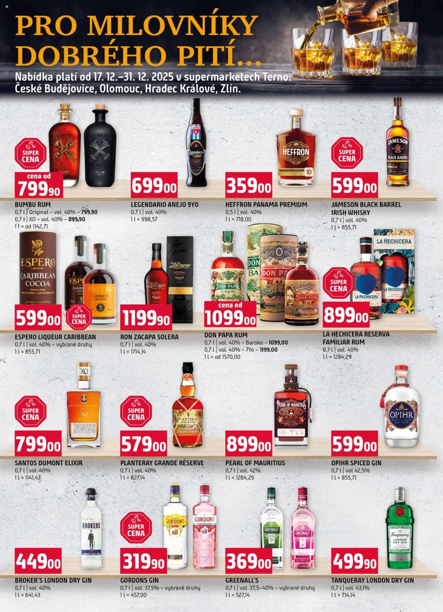 Terno leták - Olomouc  od 17.12.2025 | Strana: 17 | Produkty: Rum, Don Papa rum, Bumbu Rum, Don papa