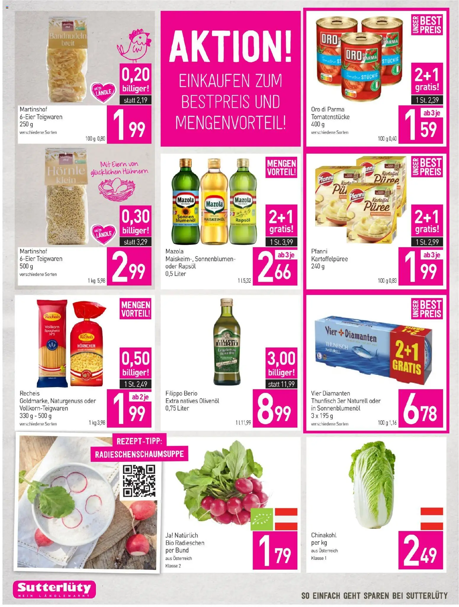 Sutterlüty Flugblatt gültig ab 20.11.2025 | Seite: 20 | Produkte: Chinakohl, Hajdina liszt