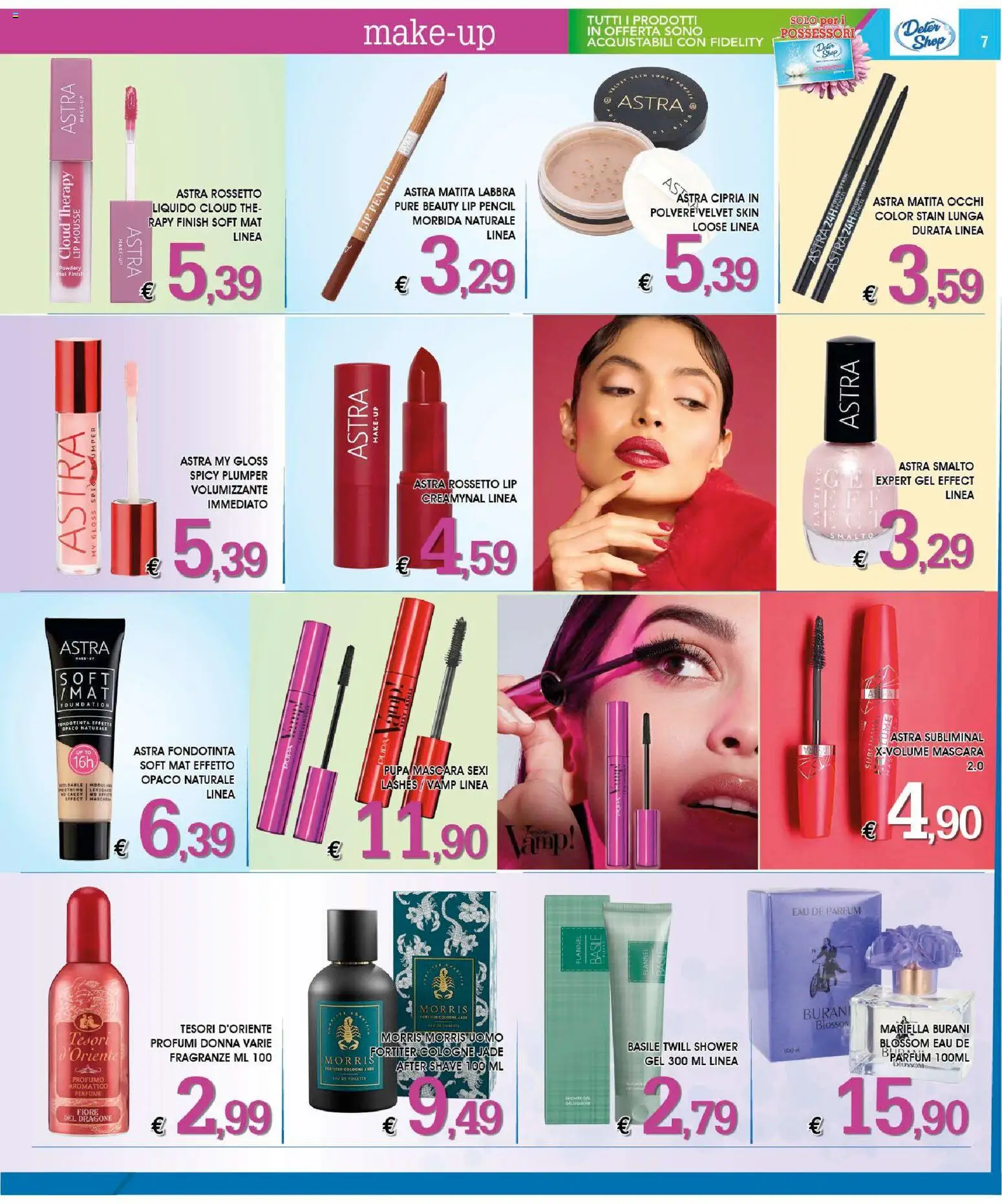 Volantino Deter Shop del 01.04.2026 | Pagina: 7 | Prodotti: Mascara, Rossetto, The, Profumo