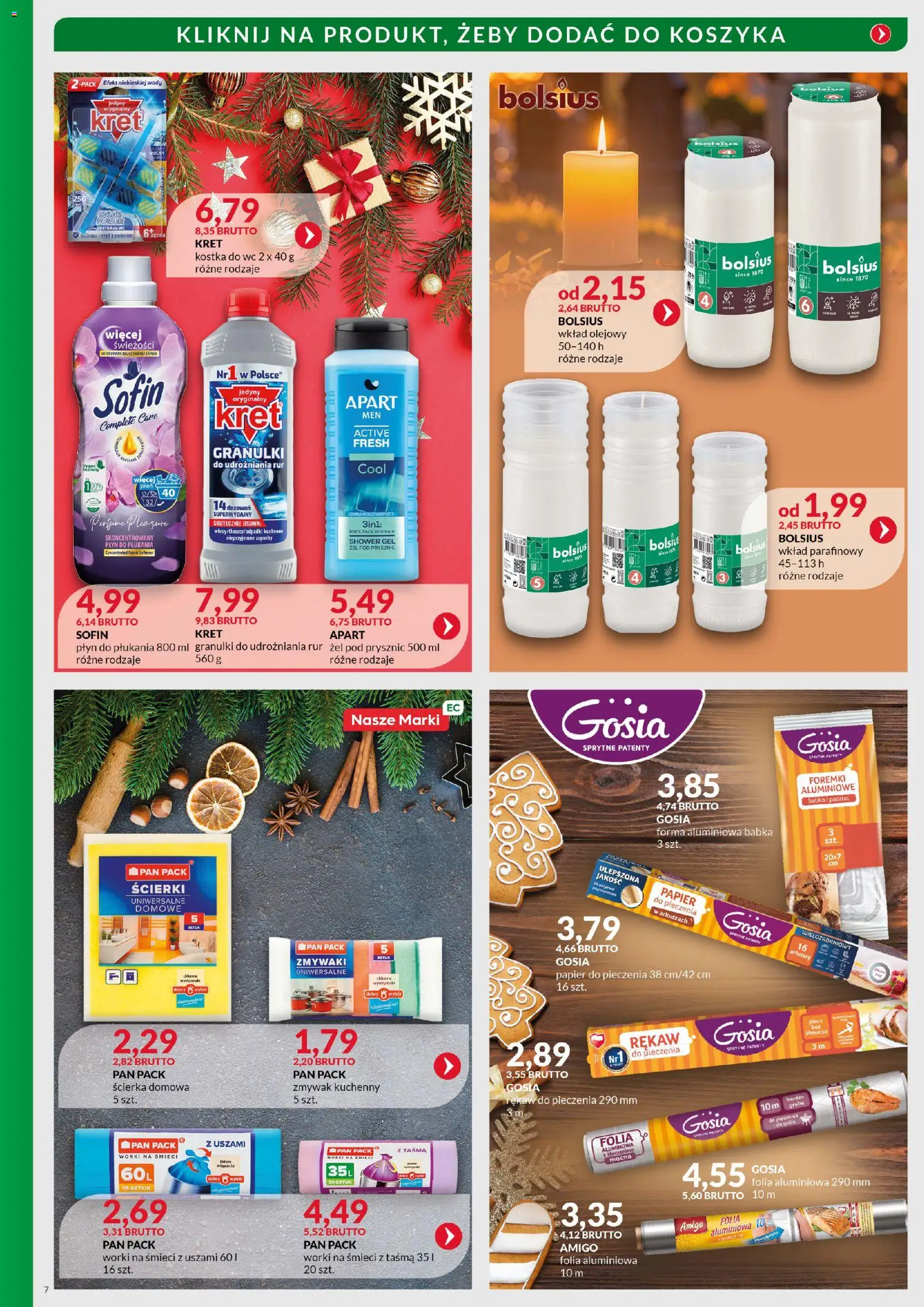 Eurocash Gazetka - Boże Narodzenie Sprzątanie od 03.11.2025 | Strona: 7 | Produkty: Papier do pieczenia, Prysznic, Zapach, Babka