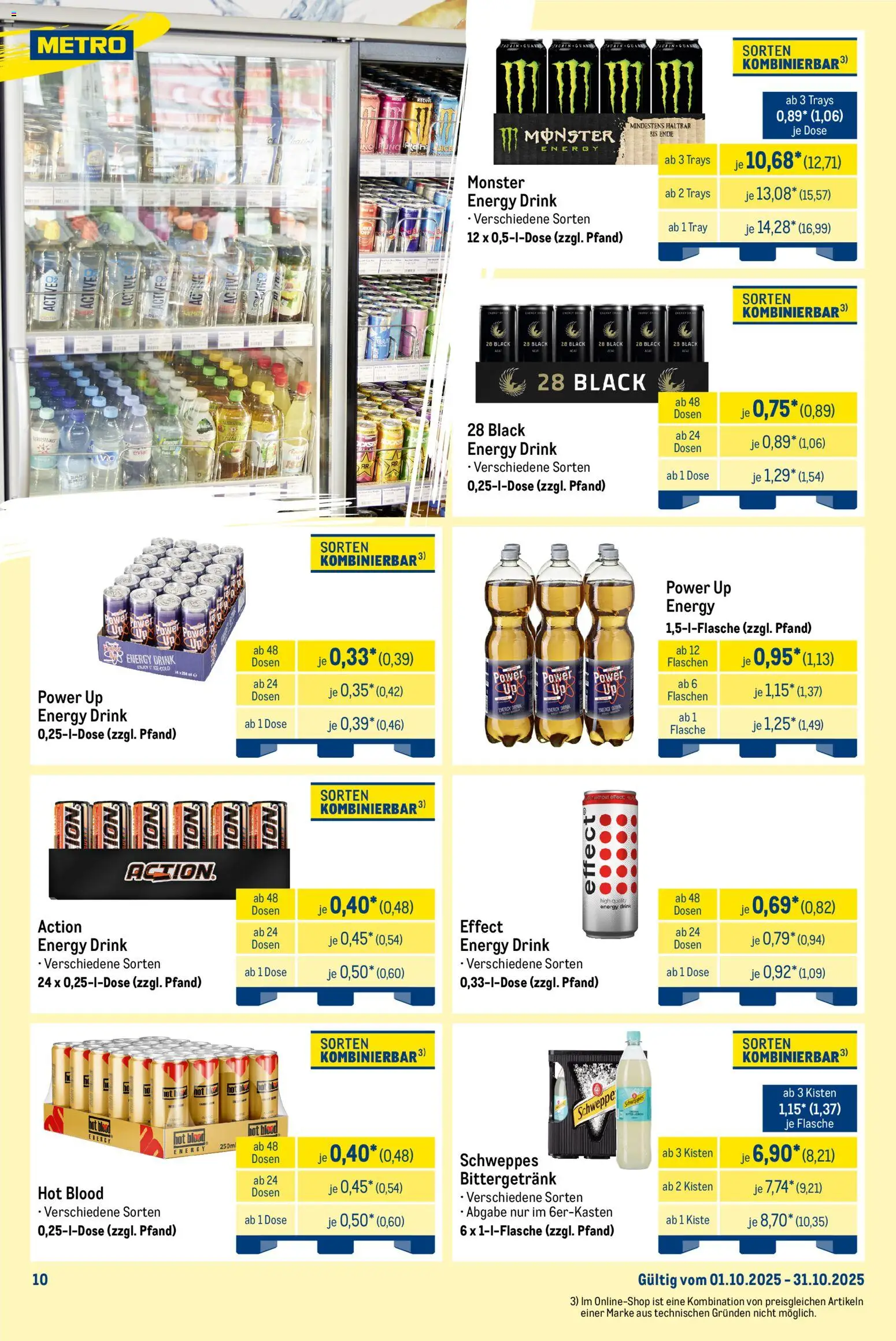 Metro Wochen-Angebote Händler – gültig ab 27.10.2025 | Seite: 18 | Produkte: Energy, Schweppes, Monster