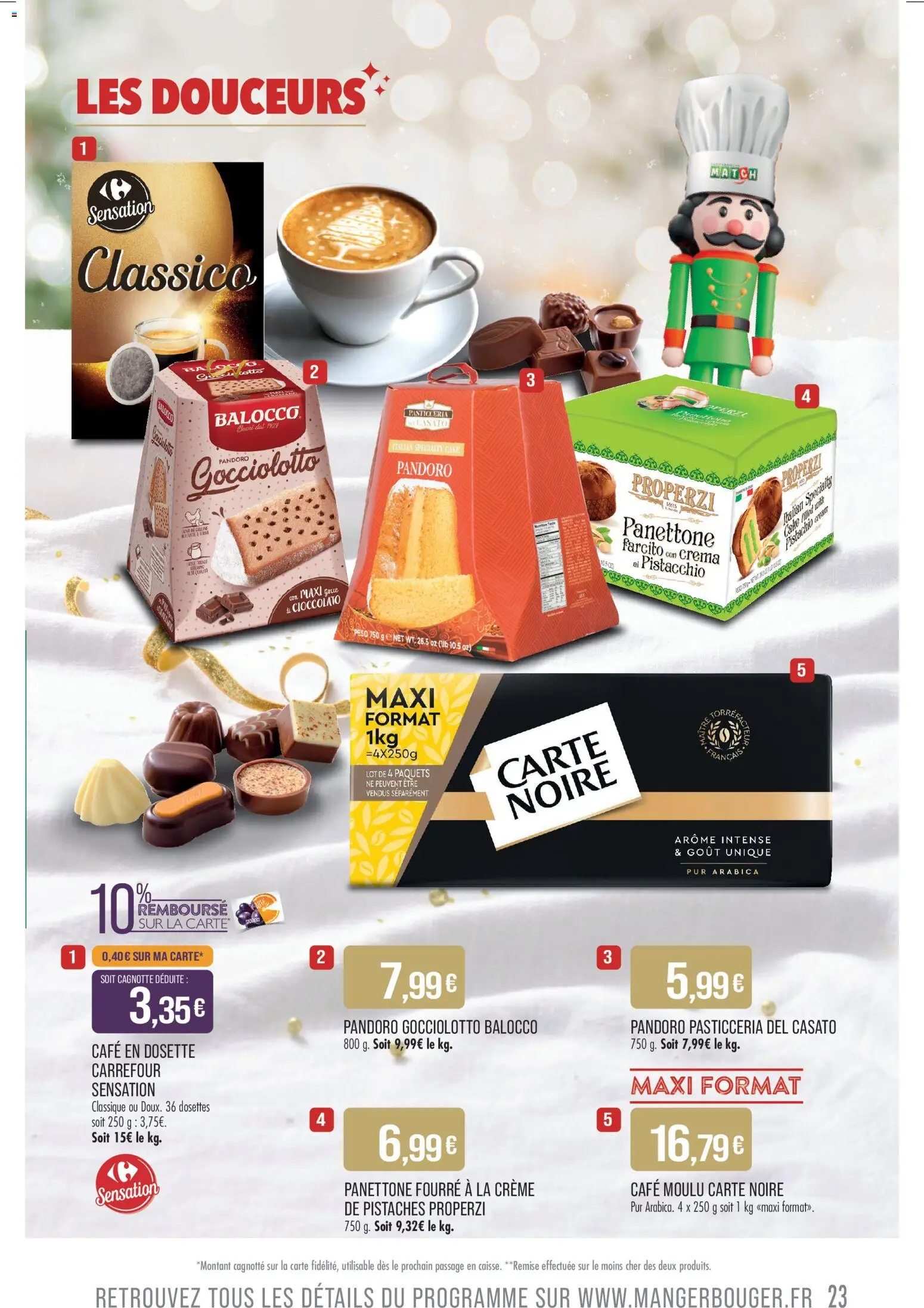 {H1} | Page: 23 | Produits: Cafe moulu carte noire, Pistaches, Café moulu, Café