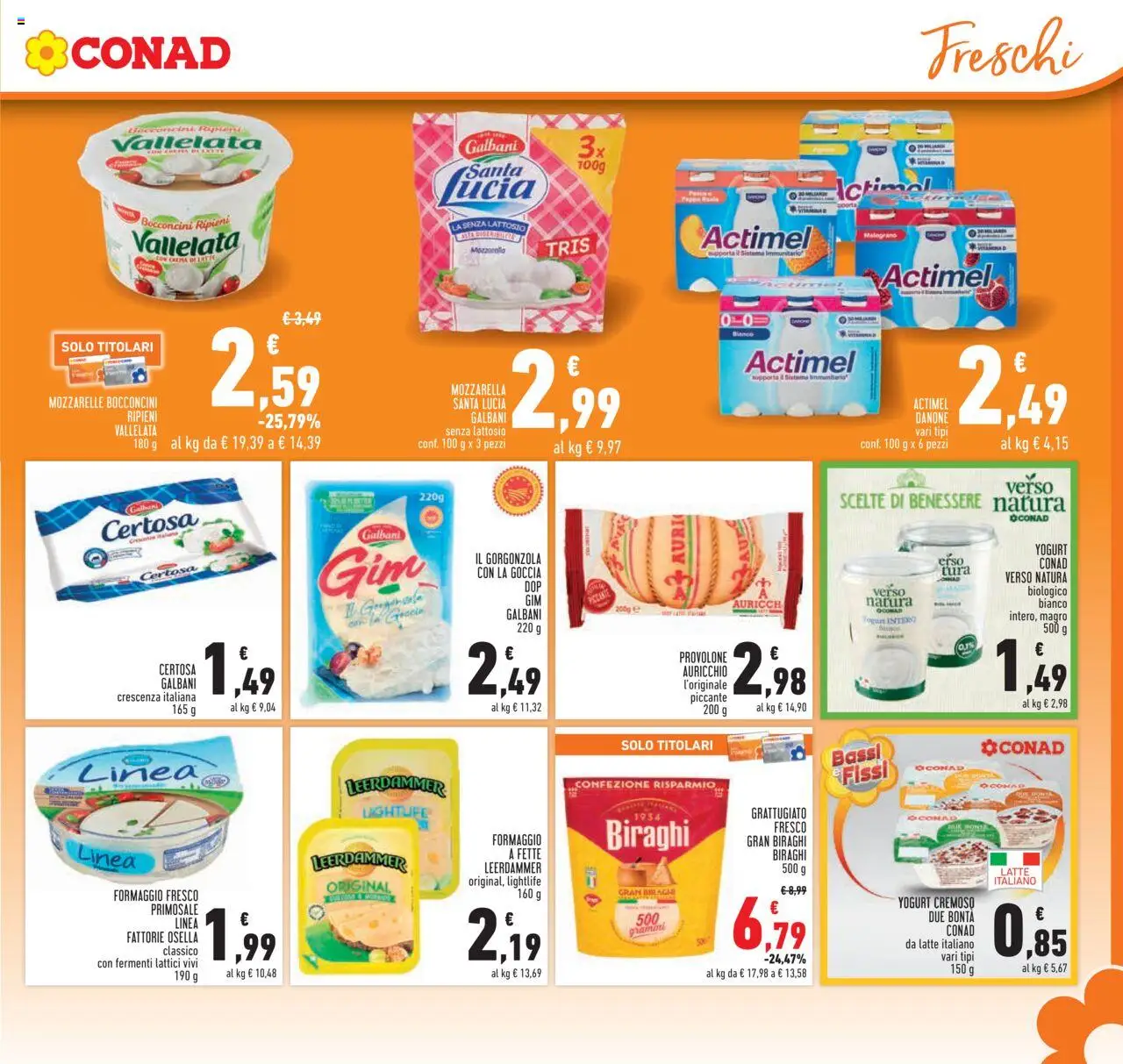 Volantino Conad del 11.09.2025 | Pagina: 13 | Prodotti: Provolone, Mozzarella, Latte, Formaggio