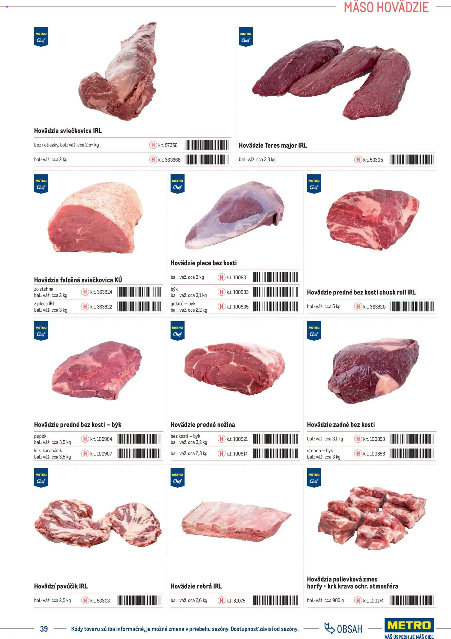 Nové Metro akcie – leták je platný od 01.01.2025 | Strana: 39