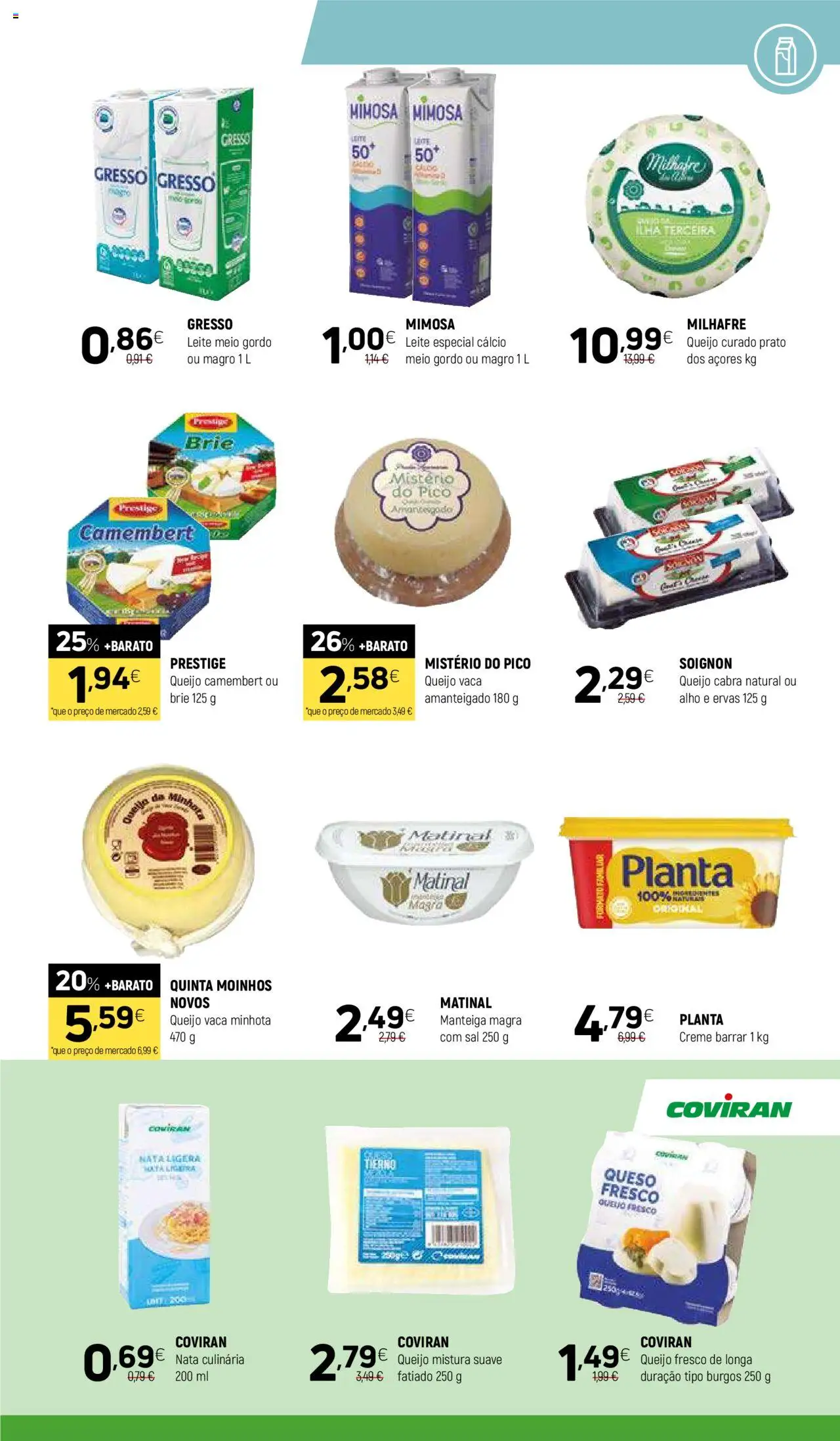 Coviran folheto │ válido de 03.06.2025 | Página: 5 | Produtos: Cálcio, Sal, Leite, Manteiga