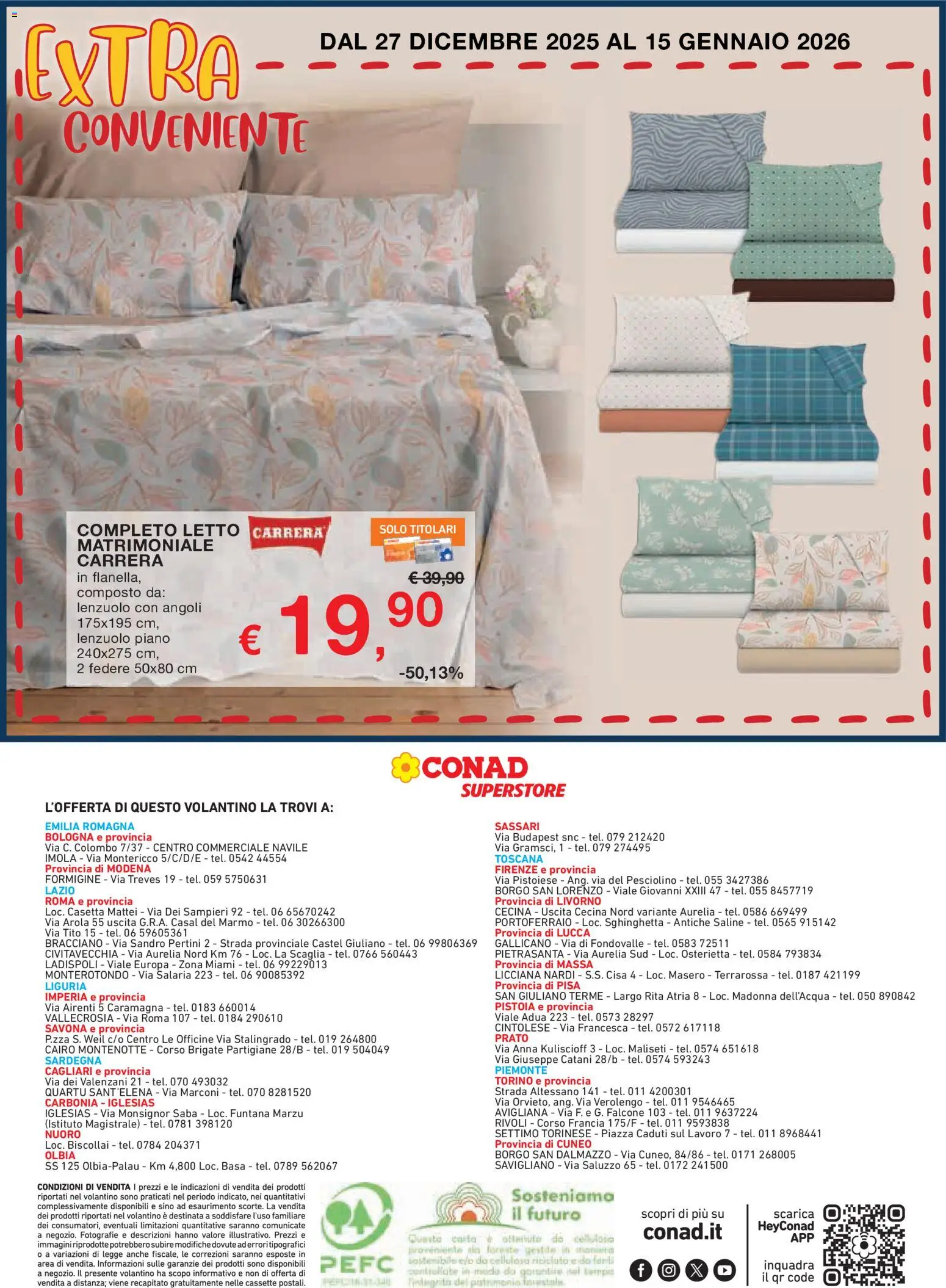 Volantino Conad del 27.12.2025 | Pagina: 8 | Prodotti: Letto matrimoniale, The, Letto