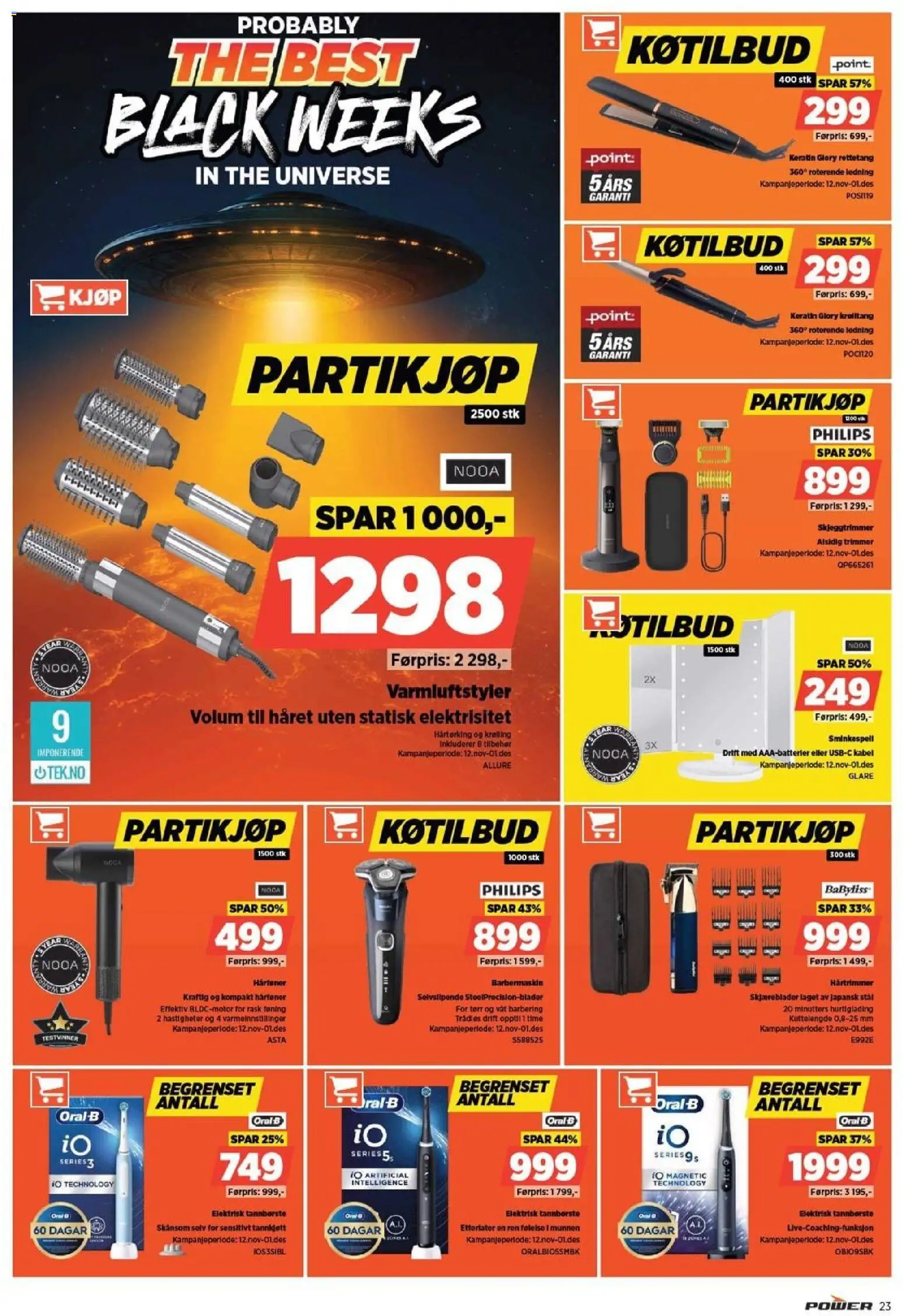 {H1} | Side: 23 | Produkter: Tannbørste, Skjeggtrimmer, Kabel, Rettetang