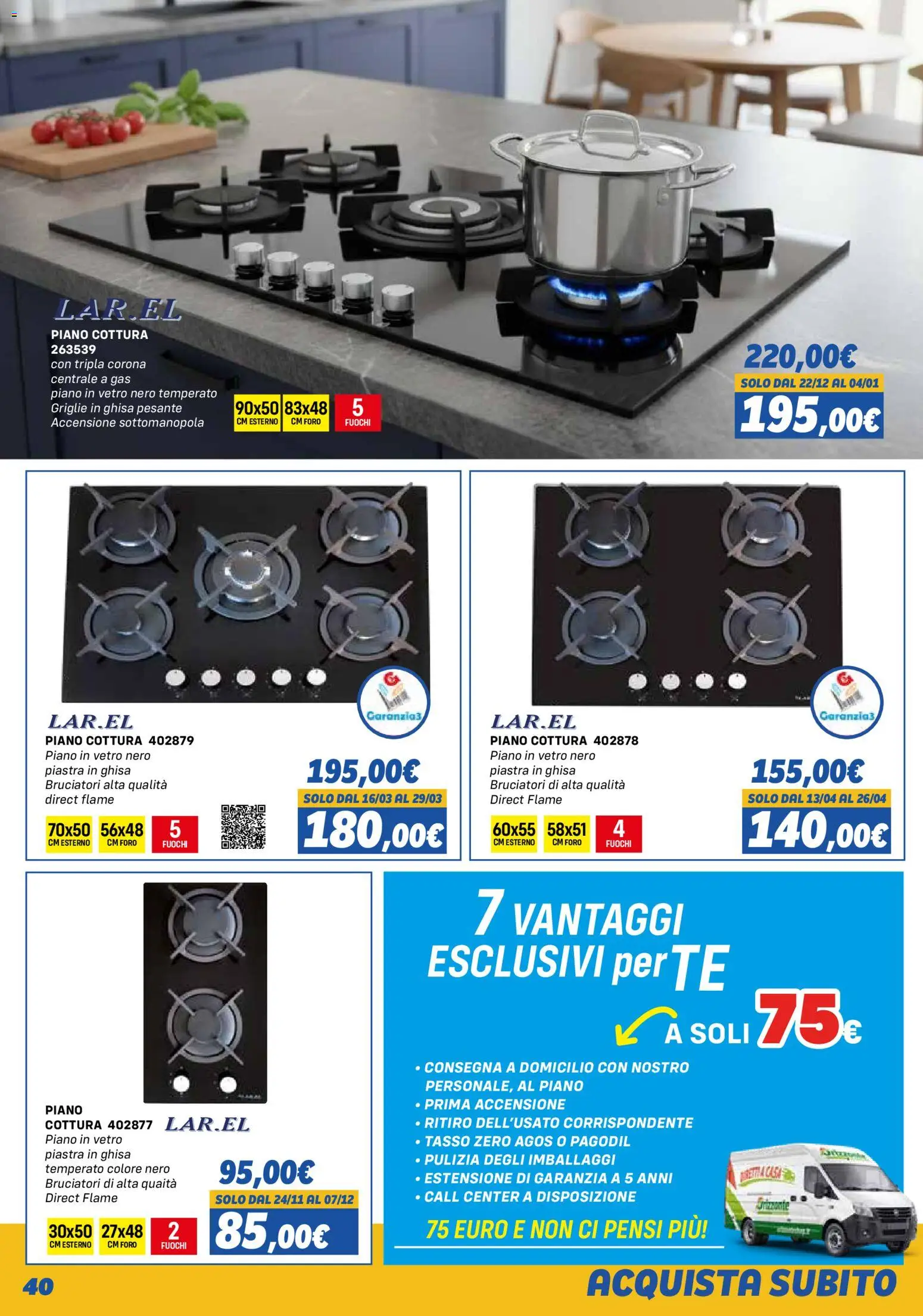 Volantino Orizzonte del 01.11.2025 | Pagina: 40 | Prodotti: Piano cottura