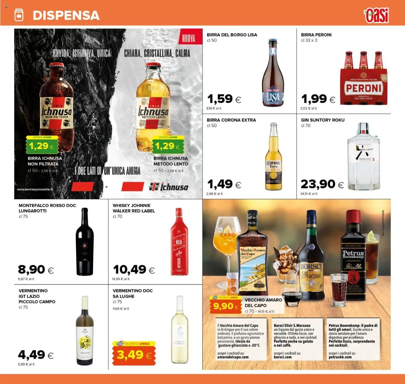 Volantino Oasi del 07.04.2026 | Pagina: 17 | Prodotti: Digestivo, Liquore, Profumo, Amaro