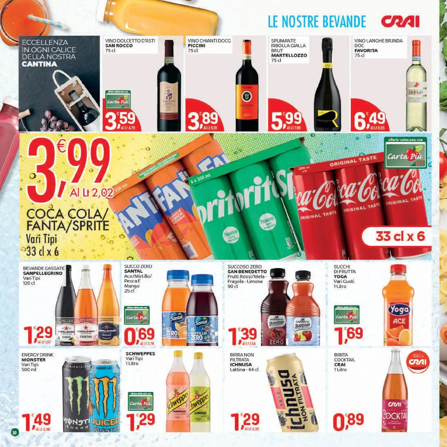 Volantino CRAI del 22.01.2026 | Pagina: 10 | Prodotti: Calice, Pompelmo, Spumante, Bibita