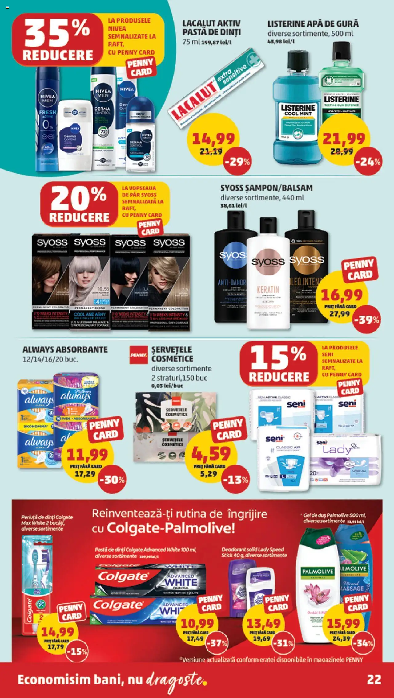Noul catalog PENNY – valabil de la 17.09.2025 | Pagină: 22 | Produse: Pară, Gel de duș, Pastă de dinți, Apă