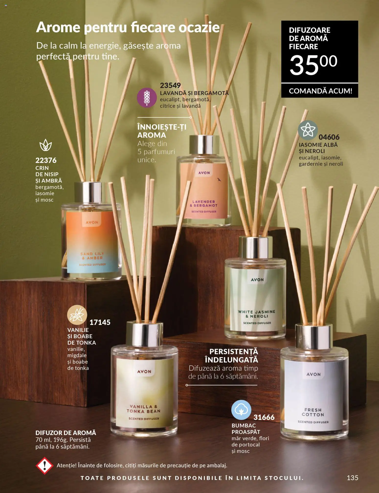 Noul catalog Avon – valabil de la 01.03.2026 | Pagină: 137 | Produse: Difuzor, Migdale